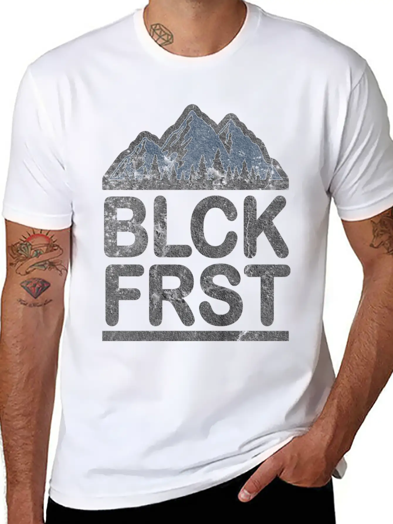 Black Forest Hiking Unisex Short Sleeve Soft Cotton T-Shirt – Casual Everyday Wear