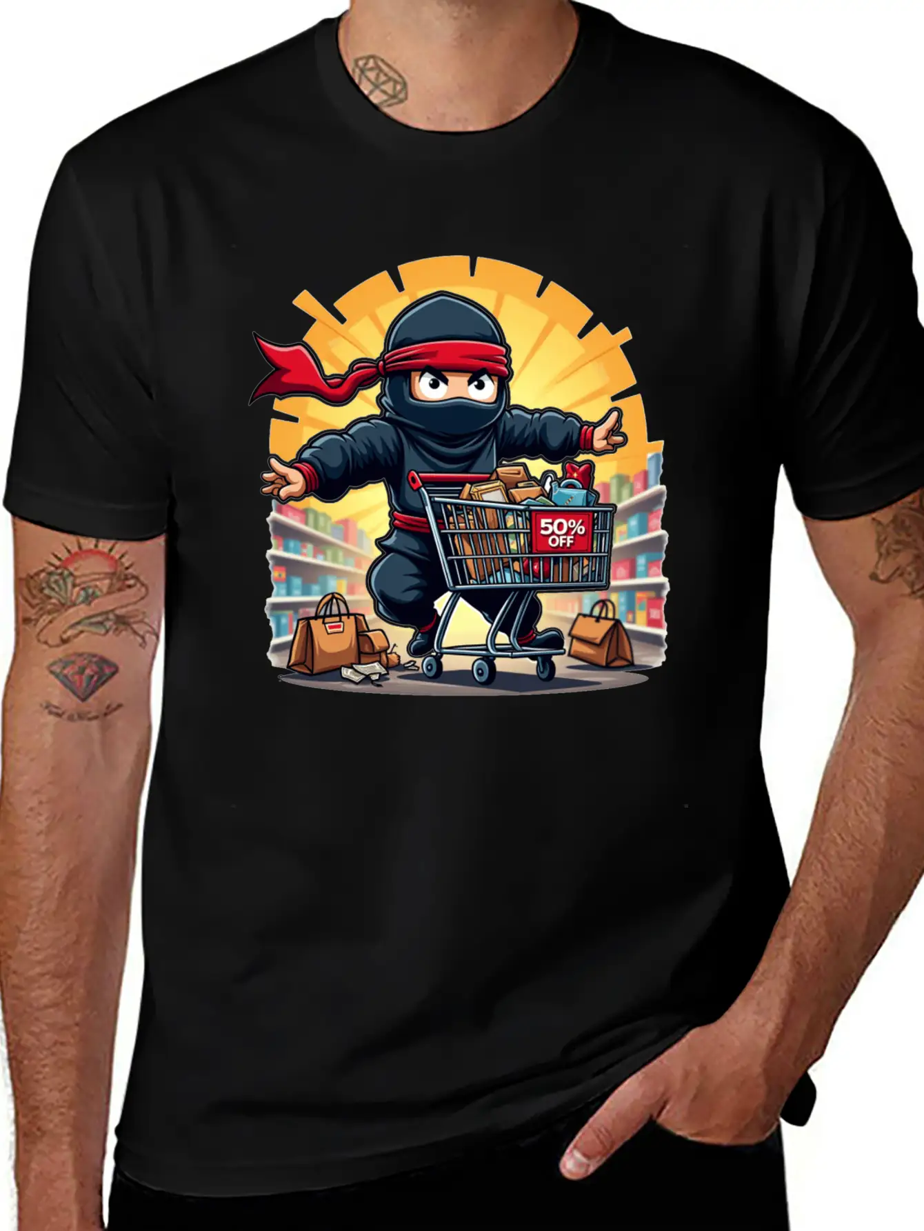 Black Friday: Ninja Shopper Essential Unisex Summer Tee – Soft Cotton Casual Fit