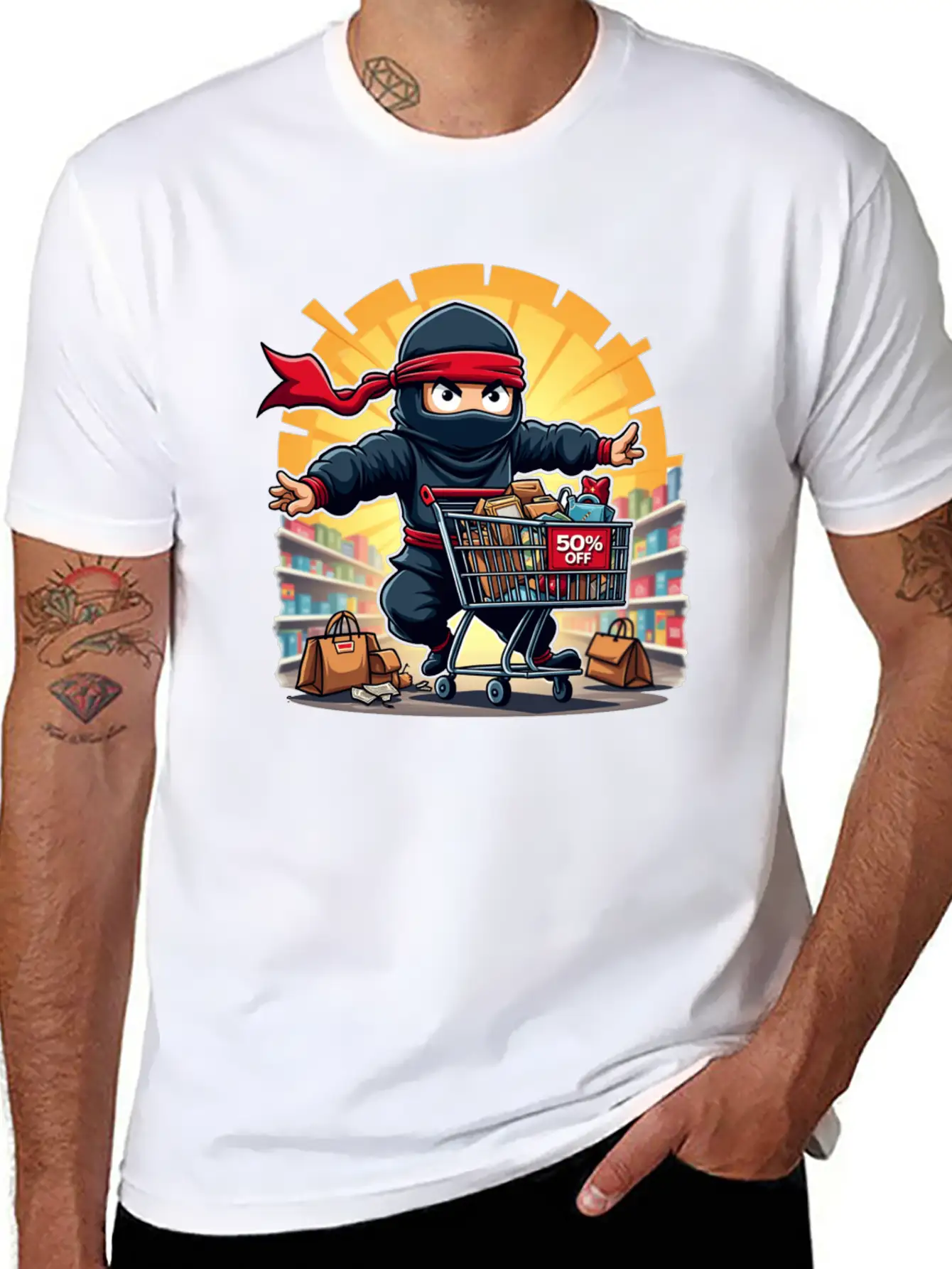 Black Friday: Ninja Shopper Essential Unisex Summer Tee – Soft Cotton Casual Fit