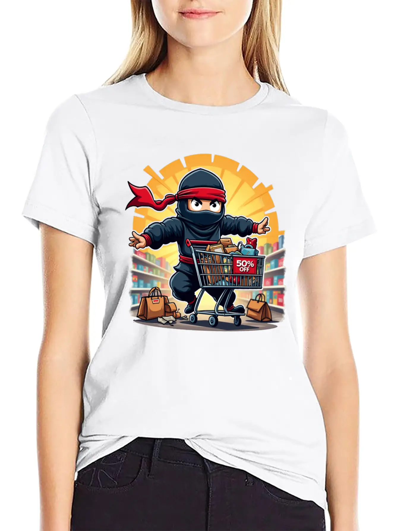 Black Friday: Ninja Shopper Essential Unisex Summer Tee – Soft Cotton Casual Fit