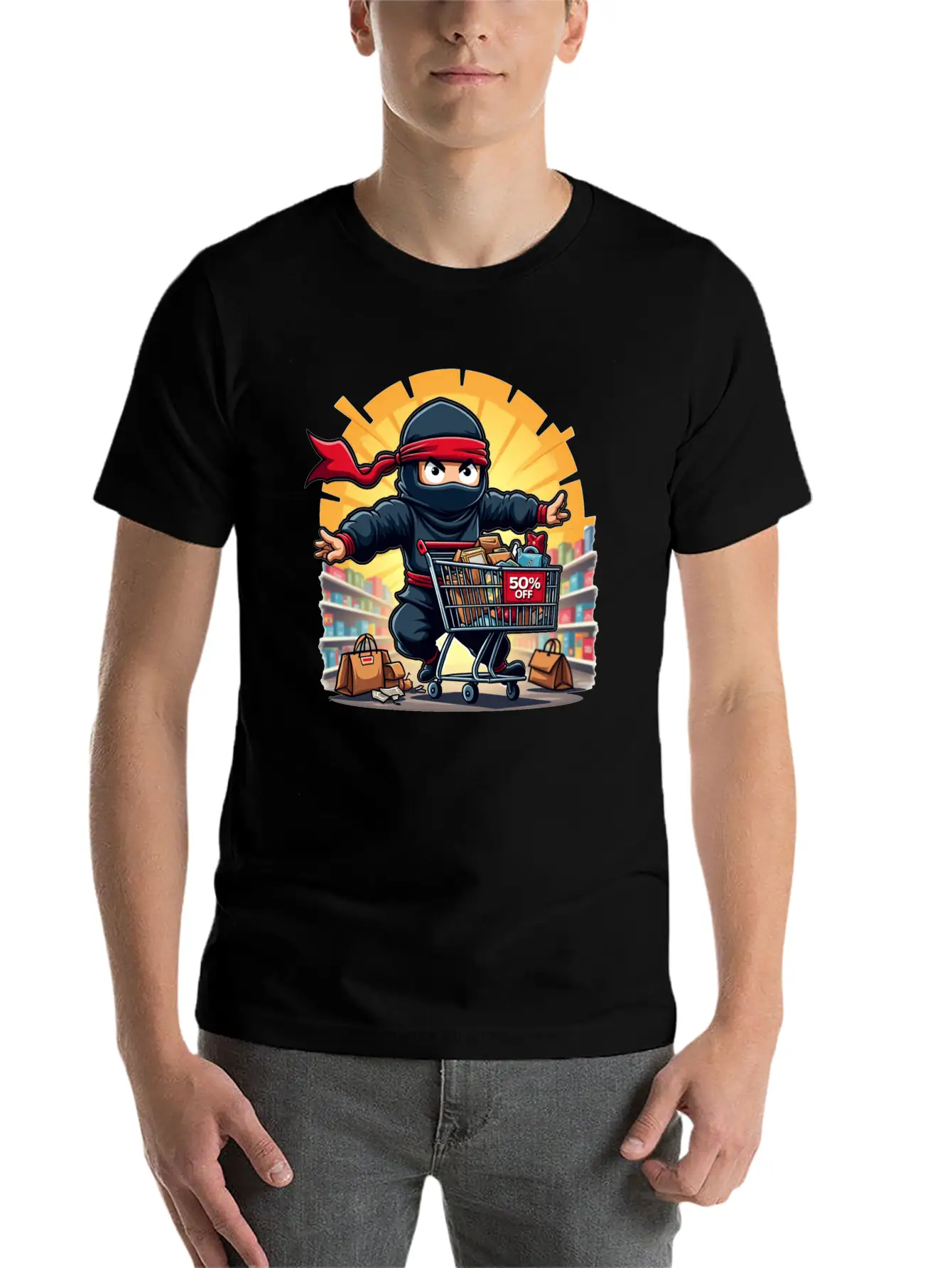 Black Friday: Ninja Shopper Essential Unisex Summer Tee – Soft Cotton Casual Fit