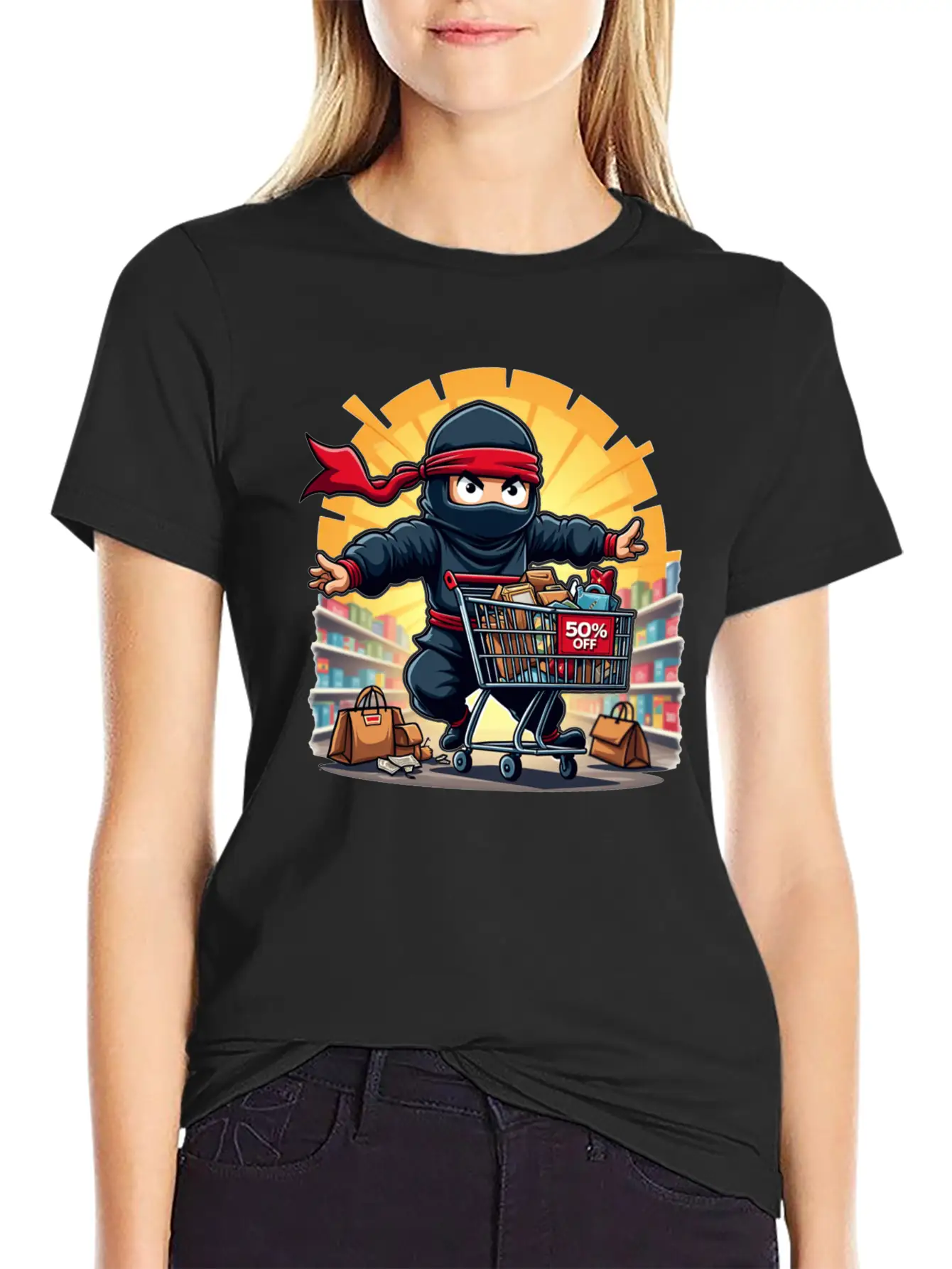 Black Friday: Ninja Shopper Essential Unisex Summer Tee – Soft Cotton Casual Fit