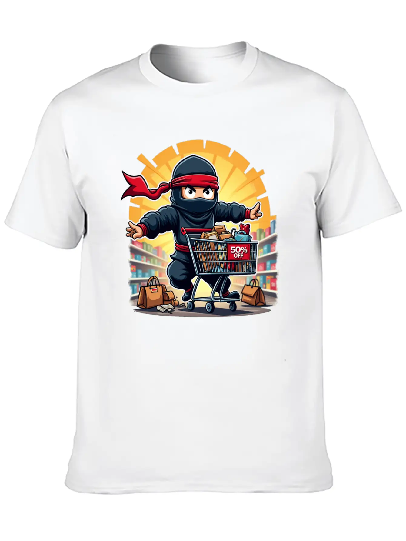 Black Friday: Ninja Shopper Essential Unisex Summer Tee – Soft Cotton Casual Fit