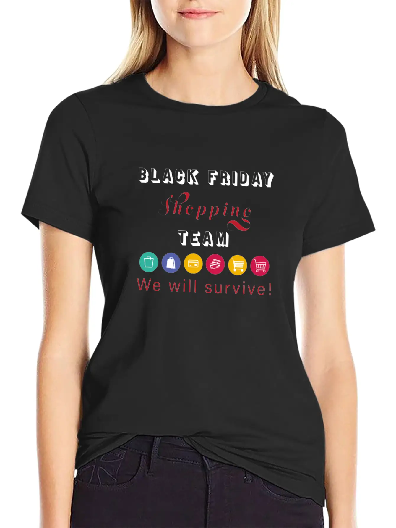 Black Friday Shopping Team Stylish Everyday T-Shirt – Unisex Basic Cotton Tee