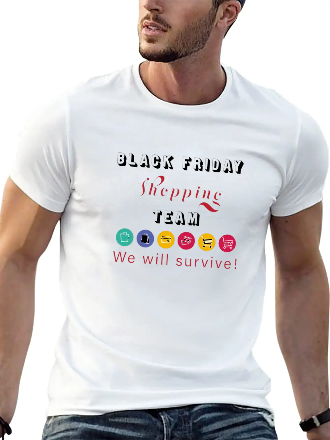Black Friday Shopping Team Stylish Everyday T-Shirt – Unisex Basic Cotton Tee
