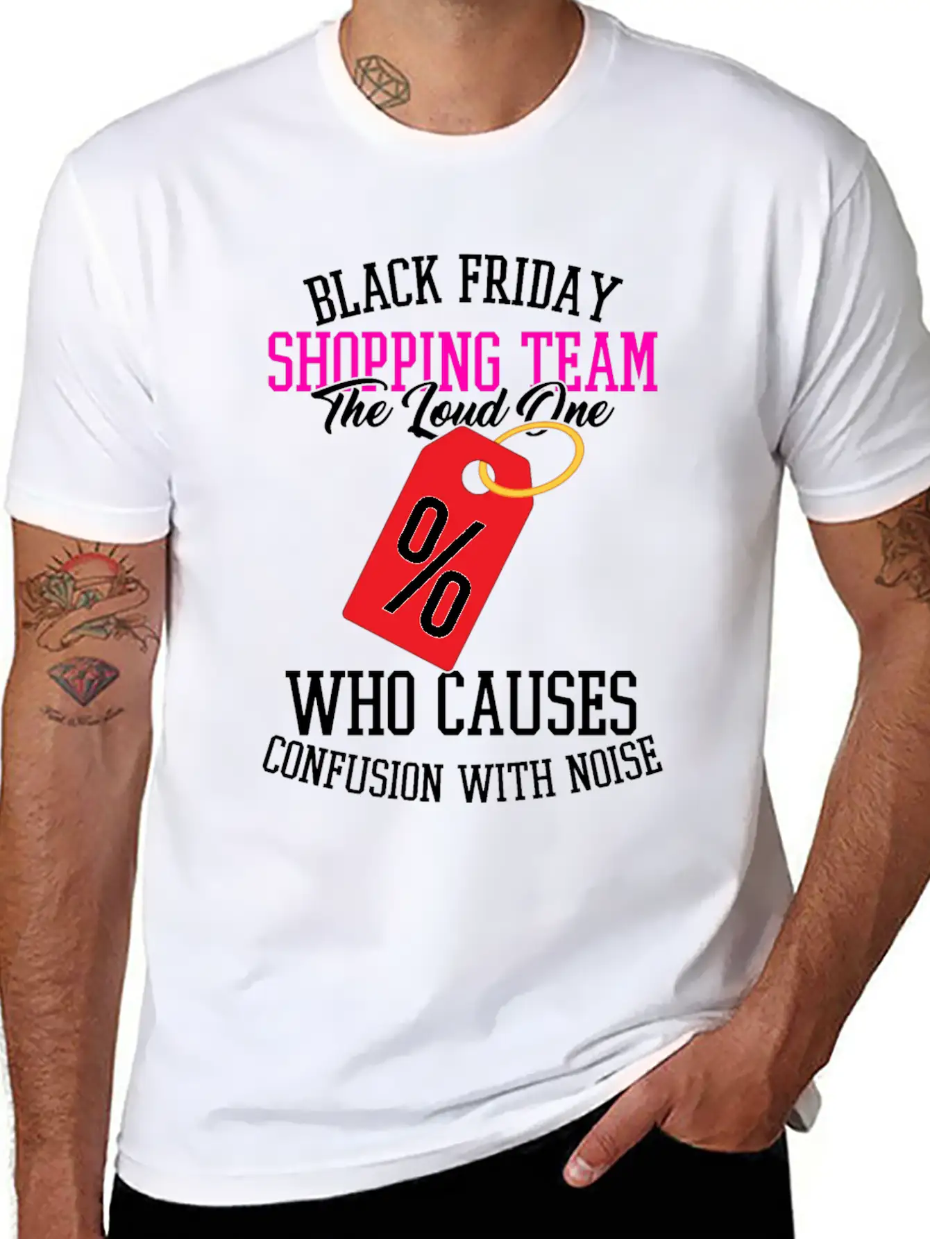 Black Friday Shopping Team The Loud One Who Unisex Casual T-Shirt – Clean Design For Daily Comfort