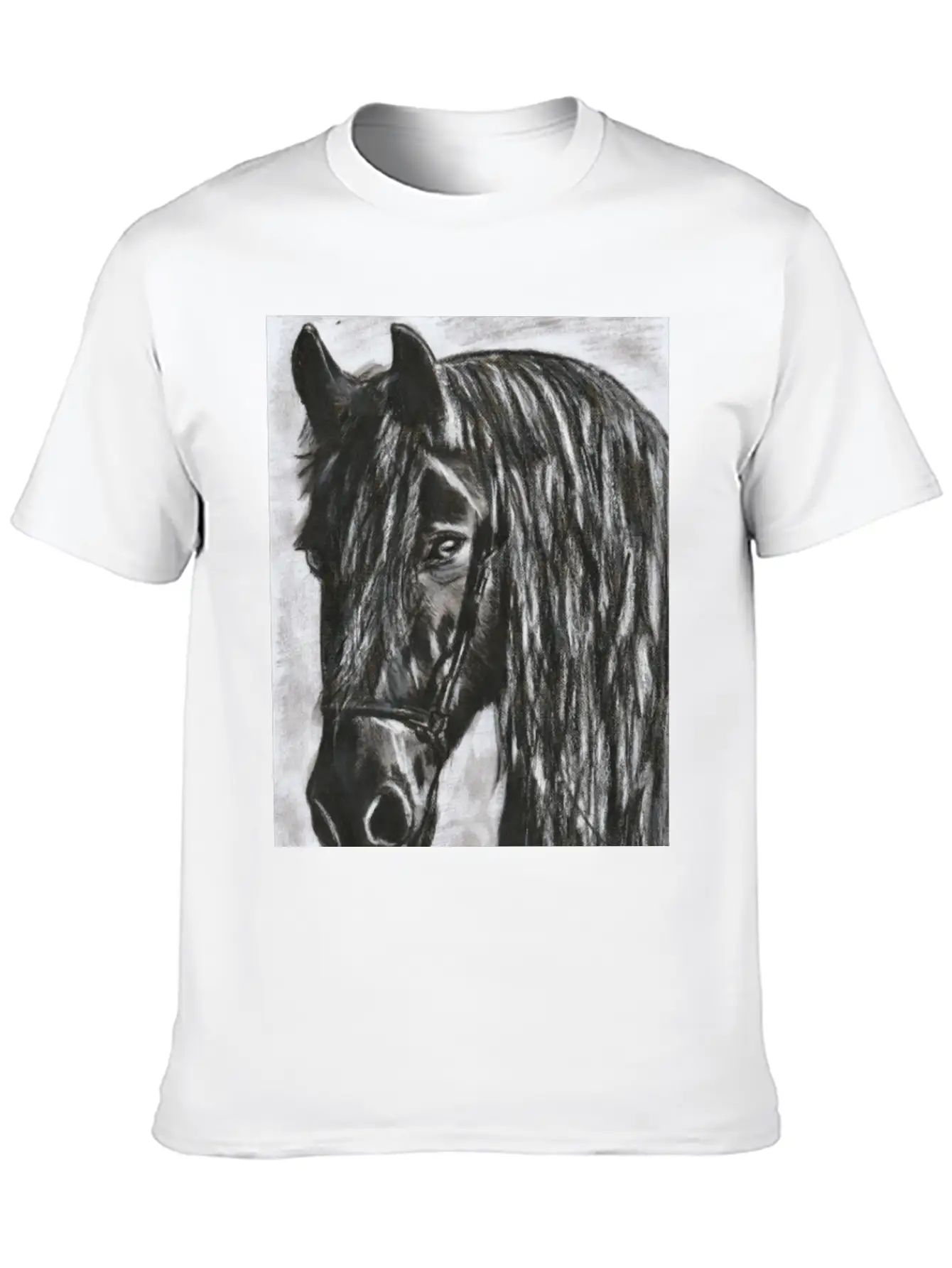 Black Horse Stylish Everyday T-Shirt – Unisex Basic Cotton Tee