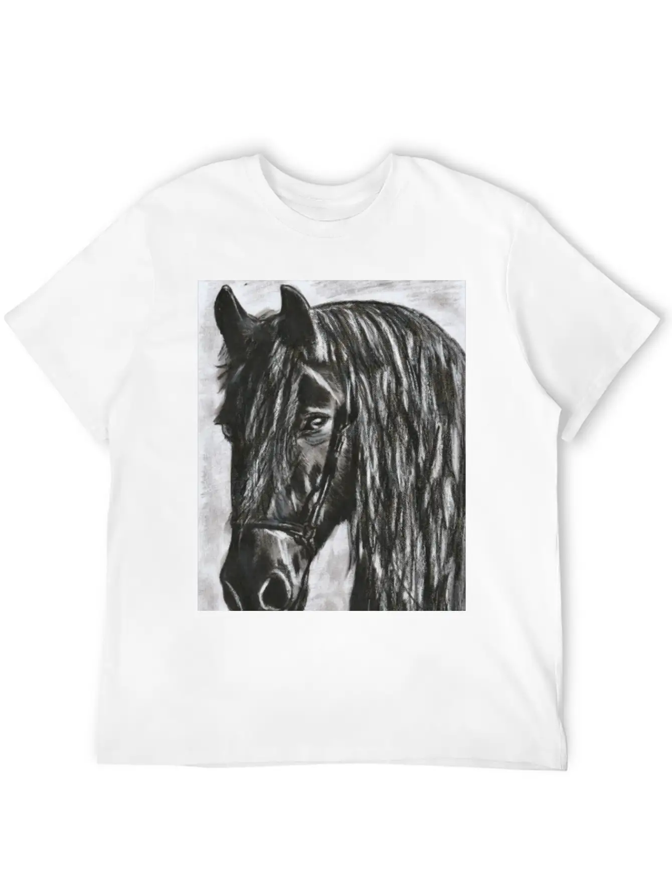 Black Horse Stylish Everyday T-Shirt – Unisex Basic Cotton Tee