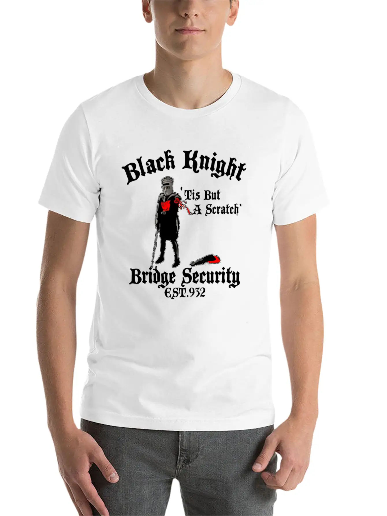Black Knight Bridge Security New Relaxed Everyday Tee – Lightweight And Durable Cotton