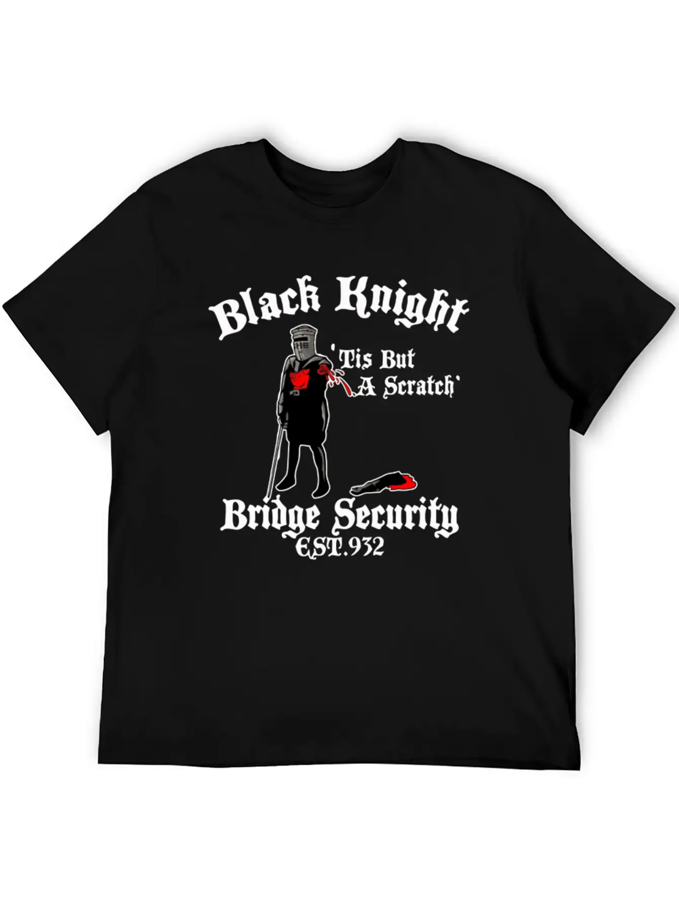 Black Knight Bridge Security New Relaxed Everyday Tee – Lightweight And Durable Cotton