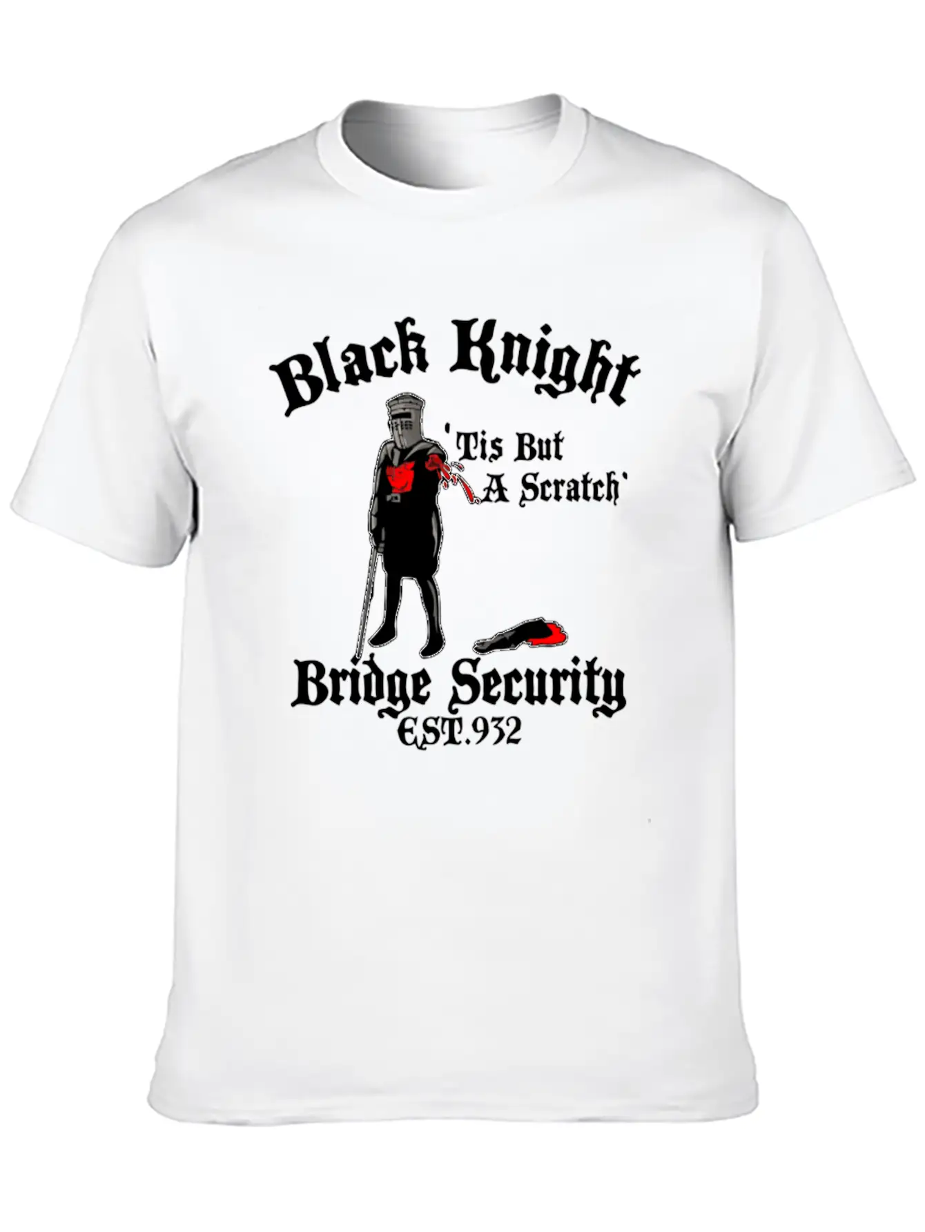 Black Knight Bridge Security New Relaxed Everyday Tee – Lightweight And Durable Cotton