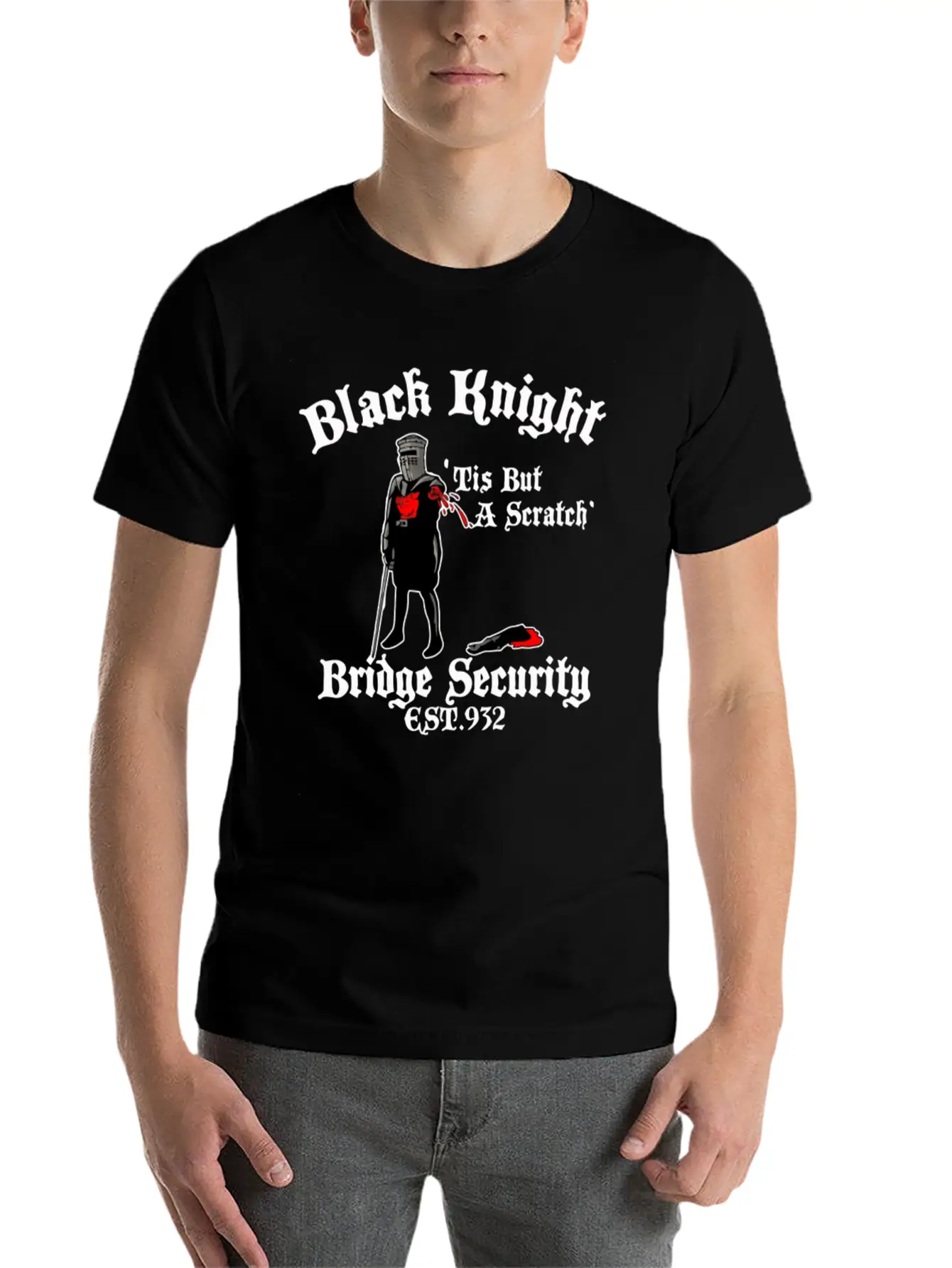 Black Knight Bridge Security New Relaxed Everyday Tee – Lightweight And Durable Cotton