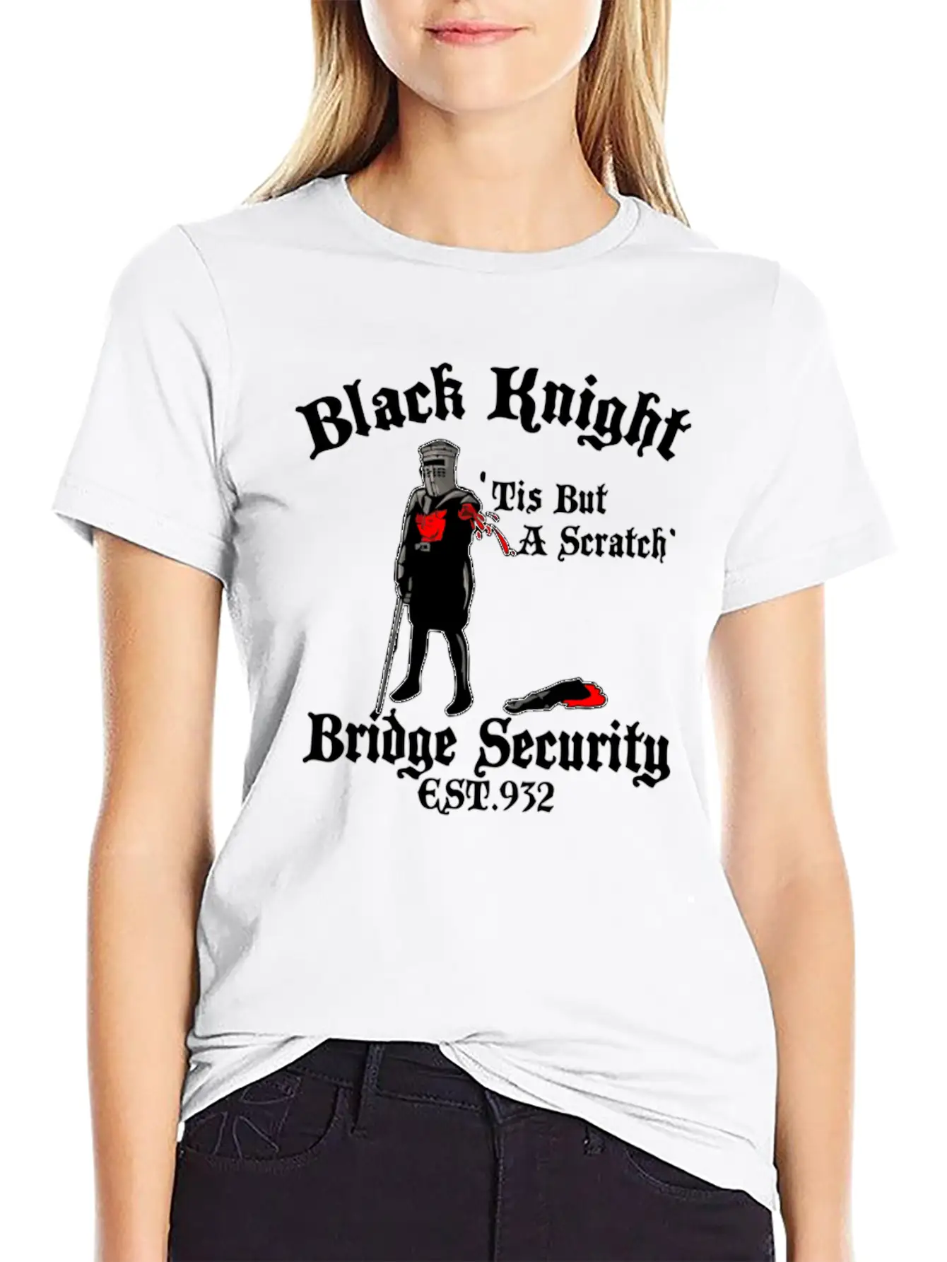Black Knight Bridge Security New Relaxed Everyday Tee – Lightweight And Durable Cotton