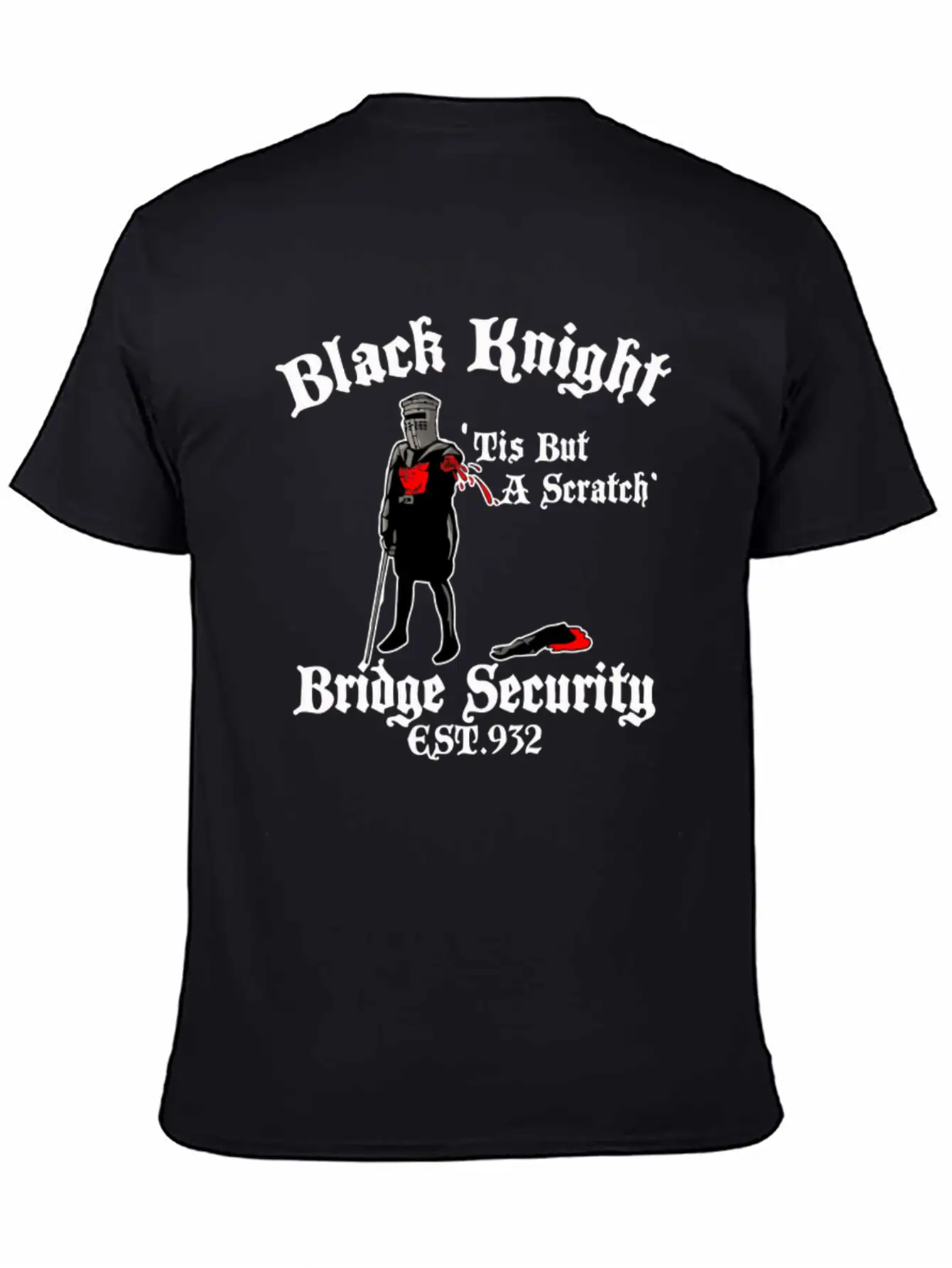 Black Knight Bridge Security New Relaxed Everyday Tee – Lightweight And Durable Cotton