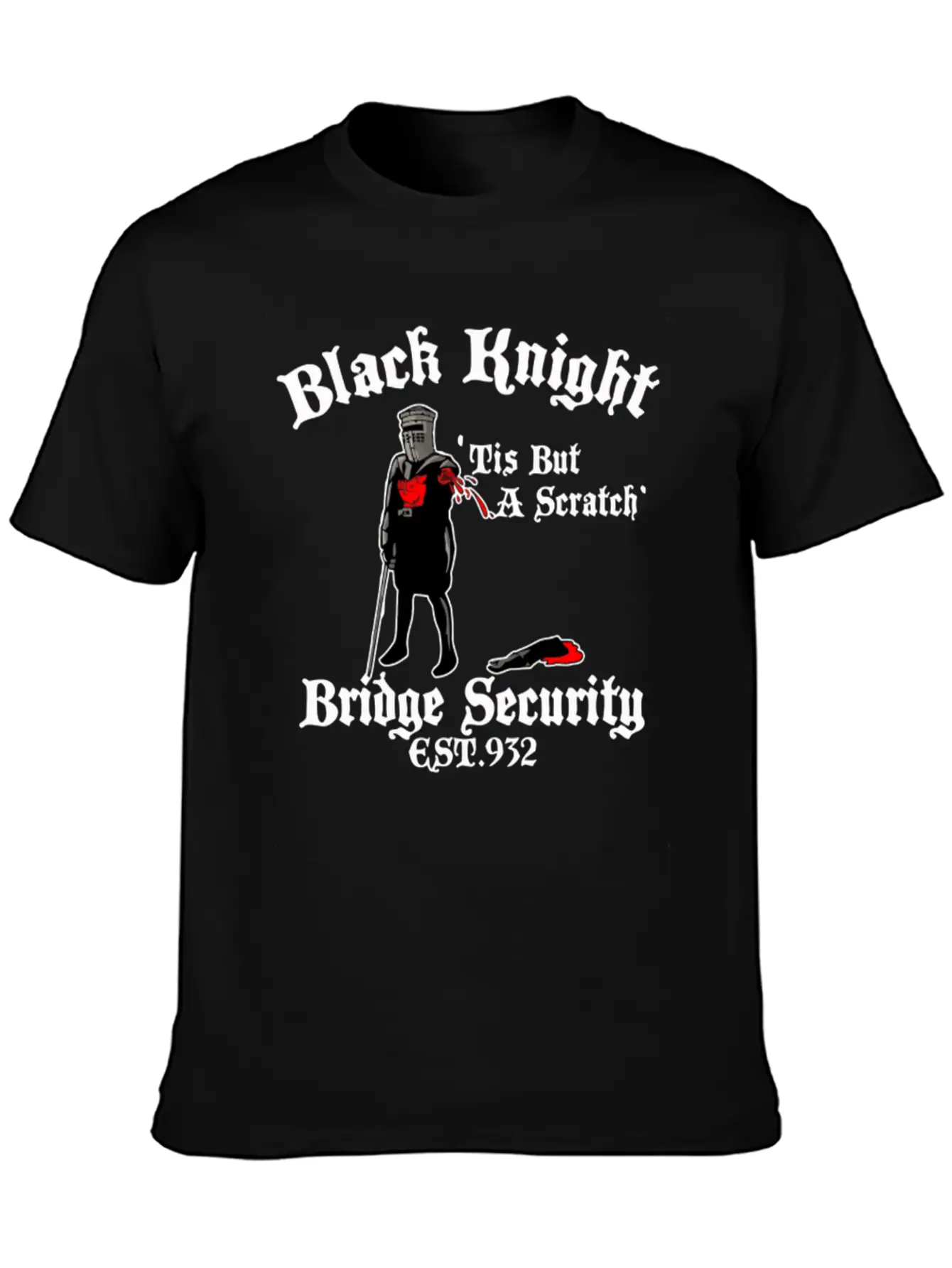 Black Knight Bridge Security New Relaxed Everyday Tee – Lightweight And Durable Cotton