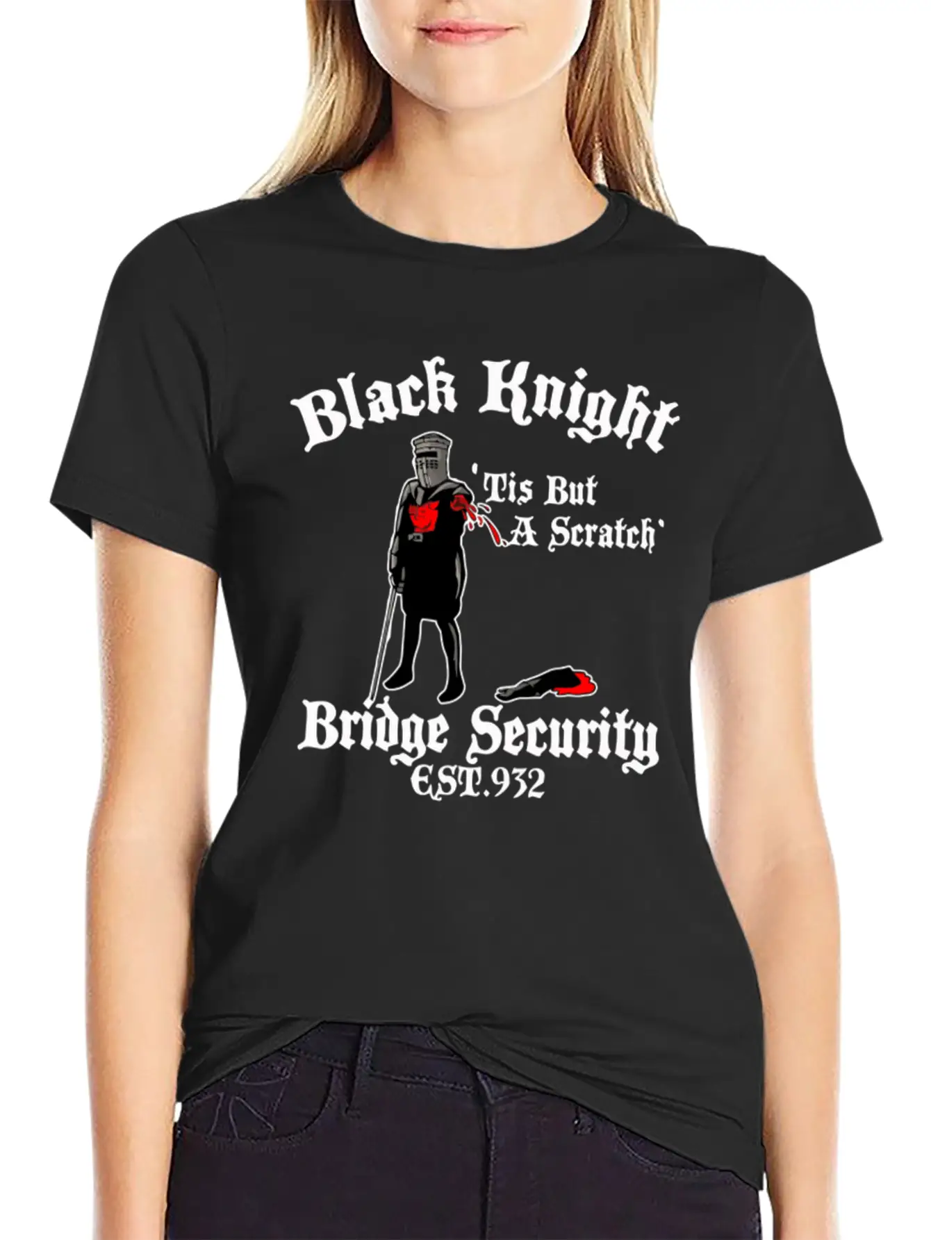 Black Knight Bridge Security New Relaxed Everyday Tee – Lightweight And Durable Cotton