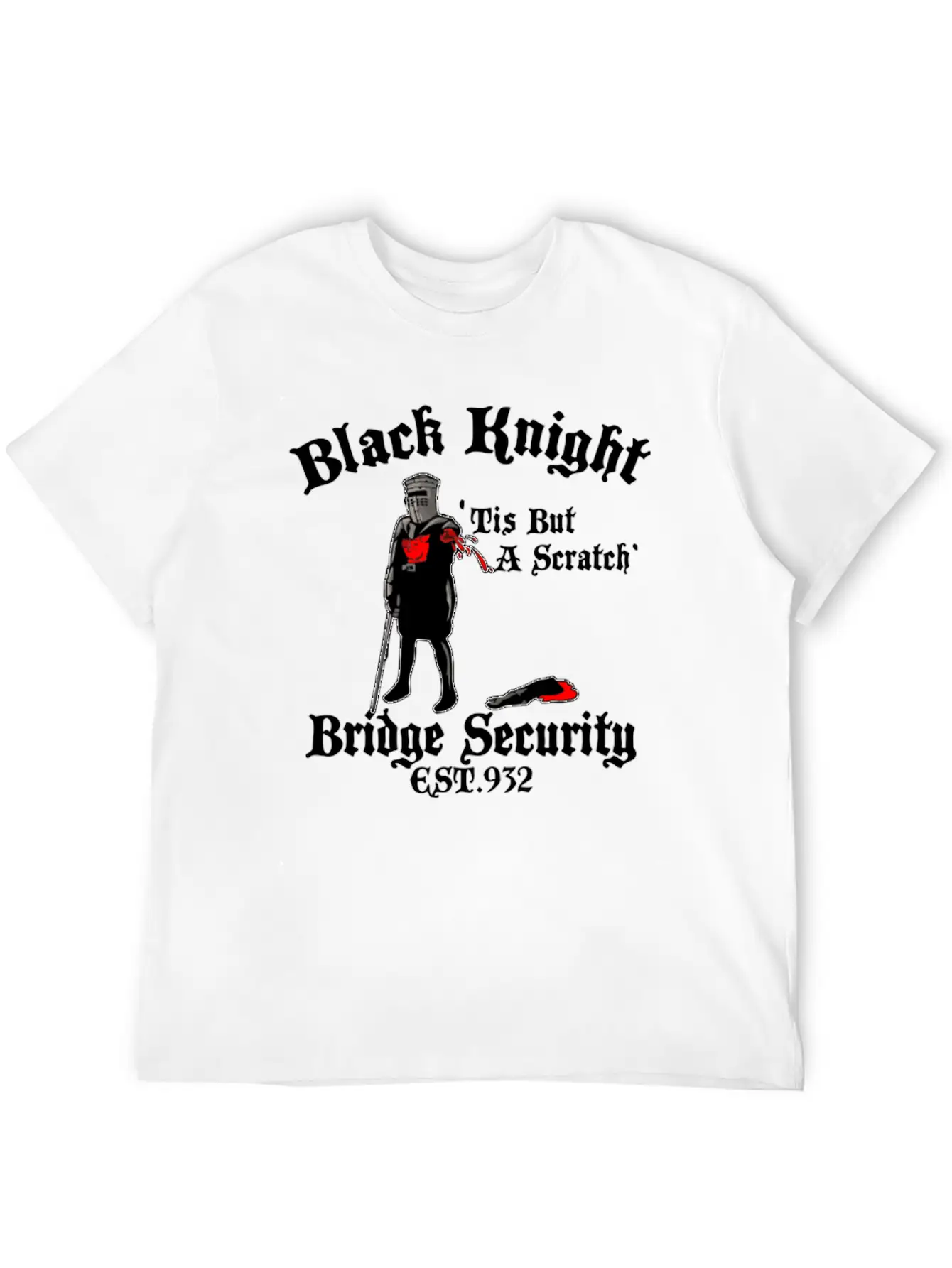 Black Knight Bridge Security New Relaxed Everyday Tee – Lightweight And Durable Cotton