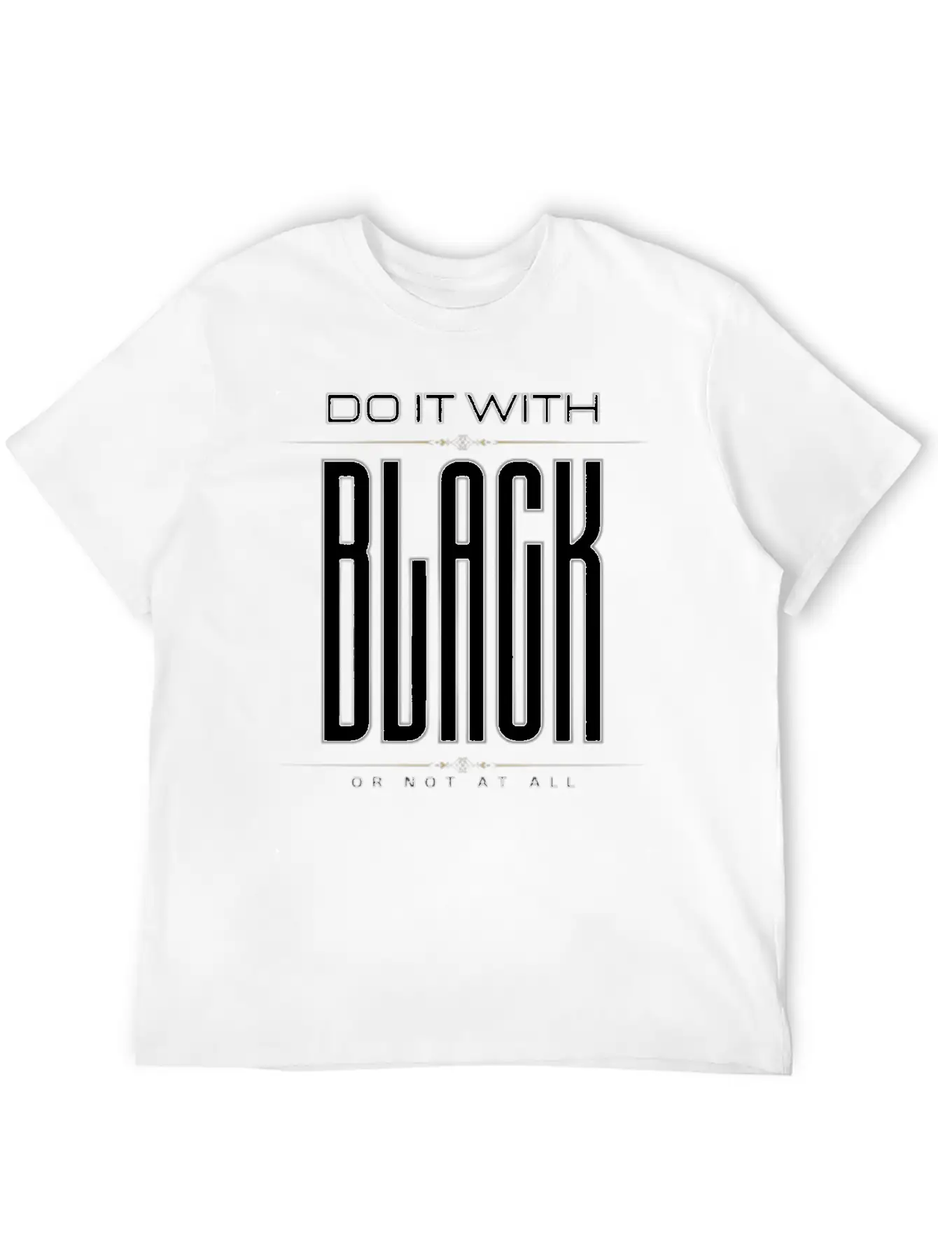 BLACK Letter Print And Gradient Color Crew Neck Relaxed Everyday Tee – Lightweight And Durable Cotton