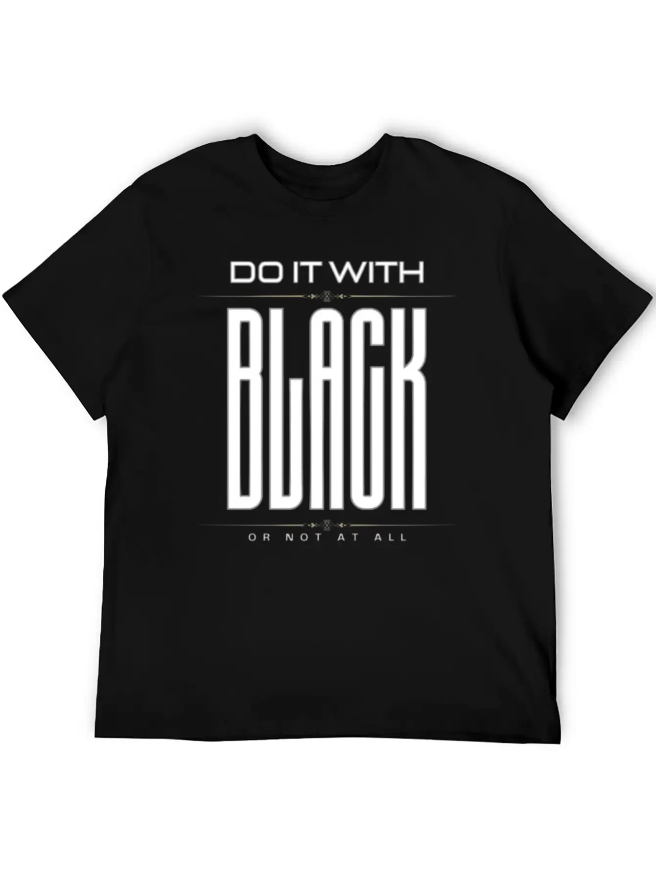 BLACK Letter Print And Gradient Color Crew Neck Relaxed Everyday Tee – Lightweight And Durable Cotton