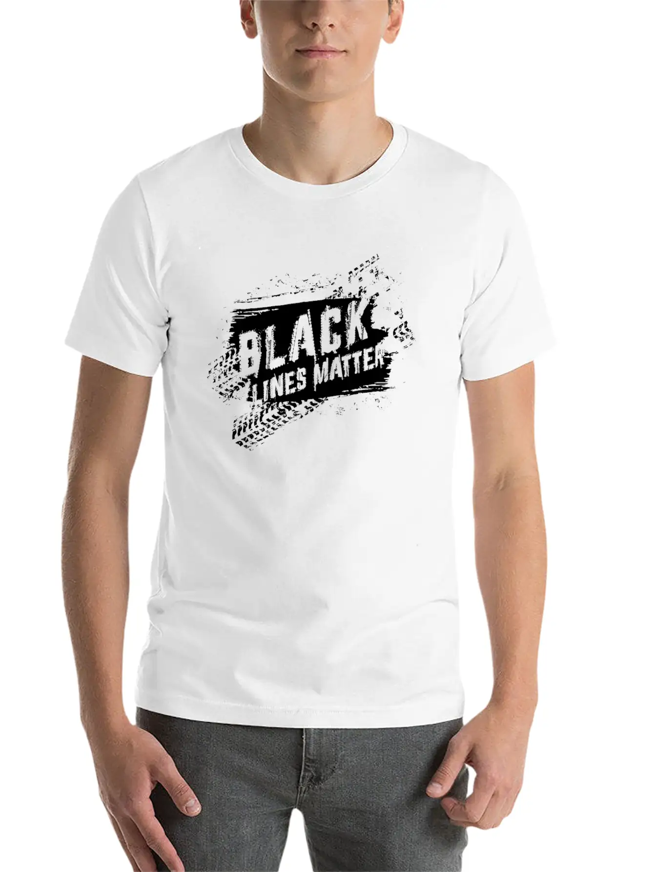 Black Line Matters Essential Unisex Summer Tee – Soft Cotton Casual Fit