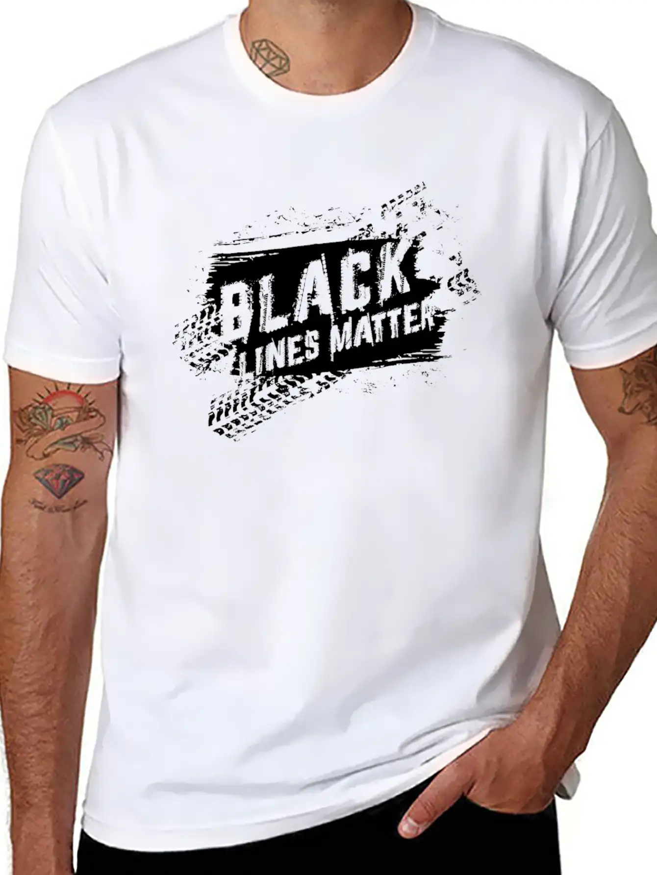 Black Line Matters Essential Unisex Summer Tee – Soft Cotton Casual Fit