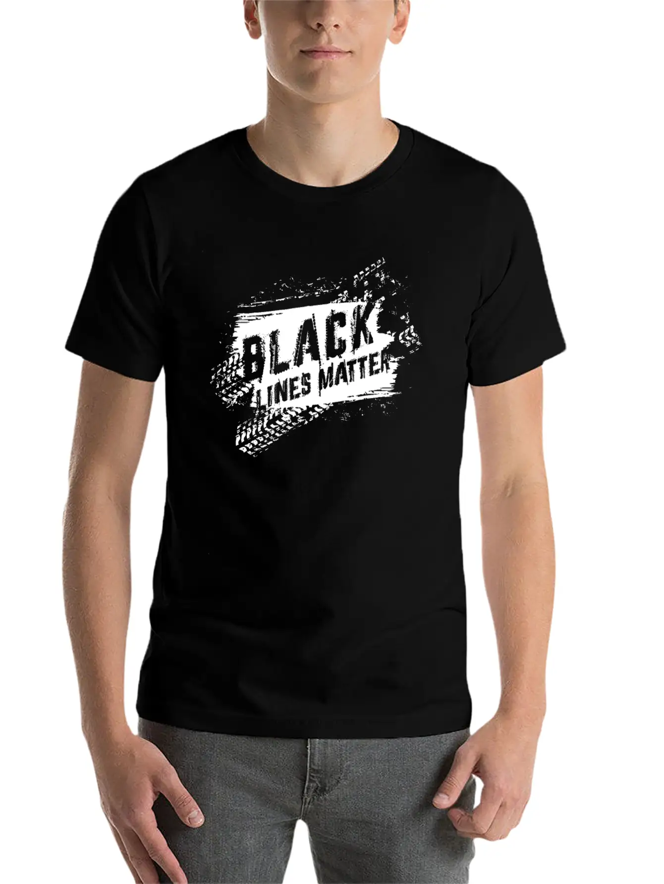 Black Line Matters Essential Unisex Summer Tee – Soft Cotton Casual Fit