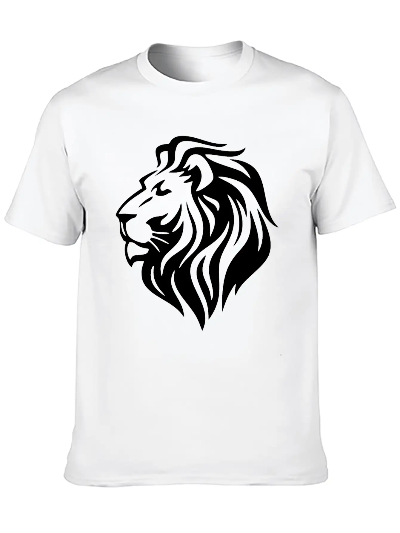 Black Lion Head Stylish Everyday T-Shirt – Unisex Basic Cotton Tee