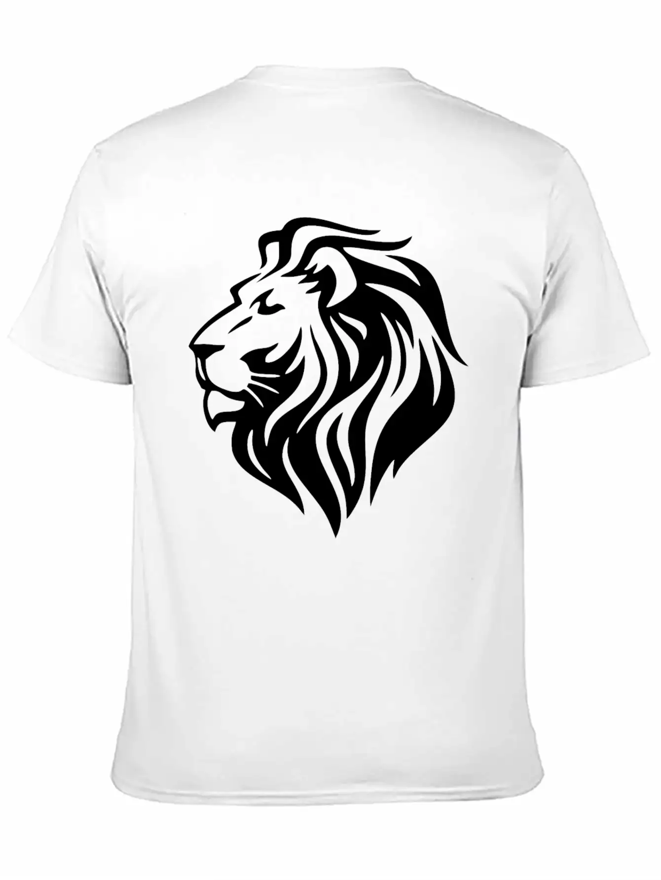 Black Lion Head Stylish Everyday T-Shirt – Unisex Basic Cotton Tee