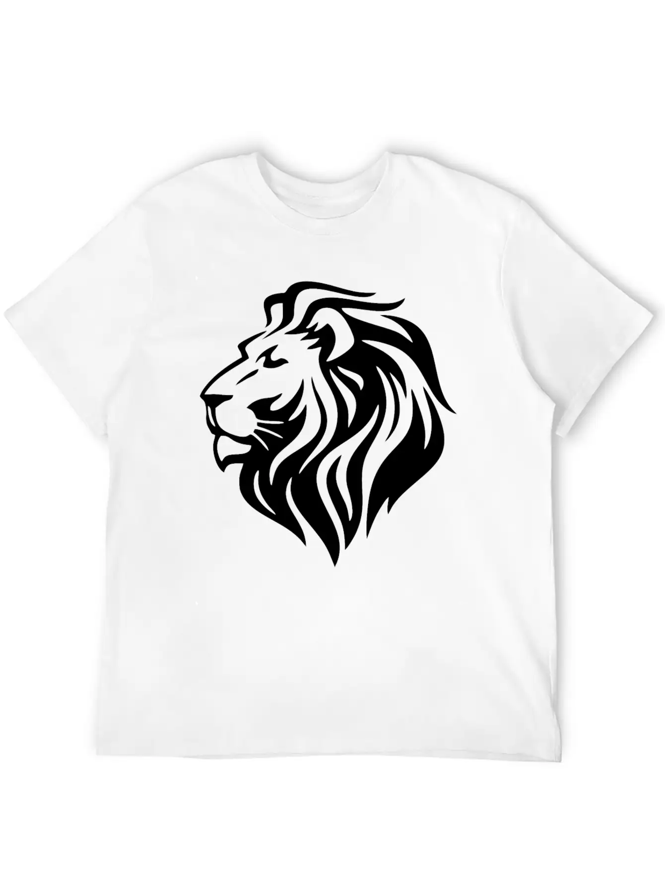 Black Lion Head Stylish Everyday T-Shirt – Unisex Basic Cotton Tee