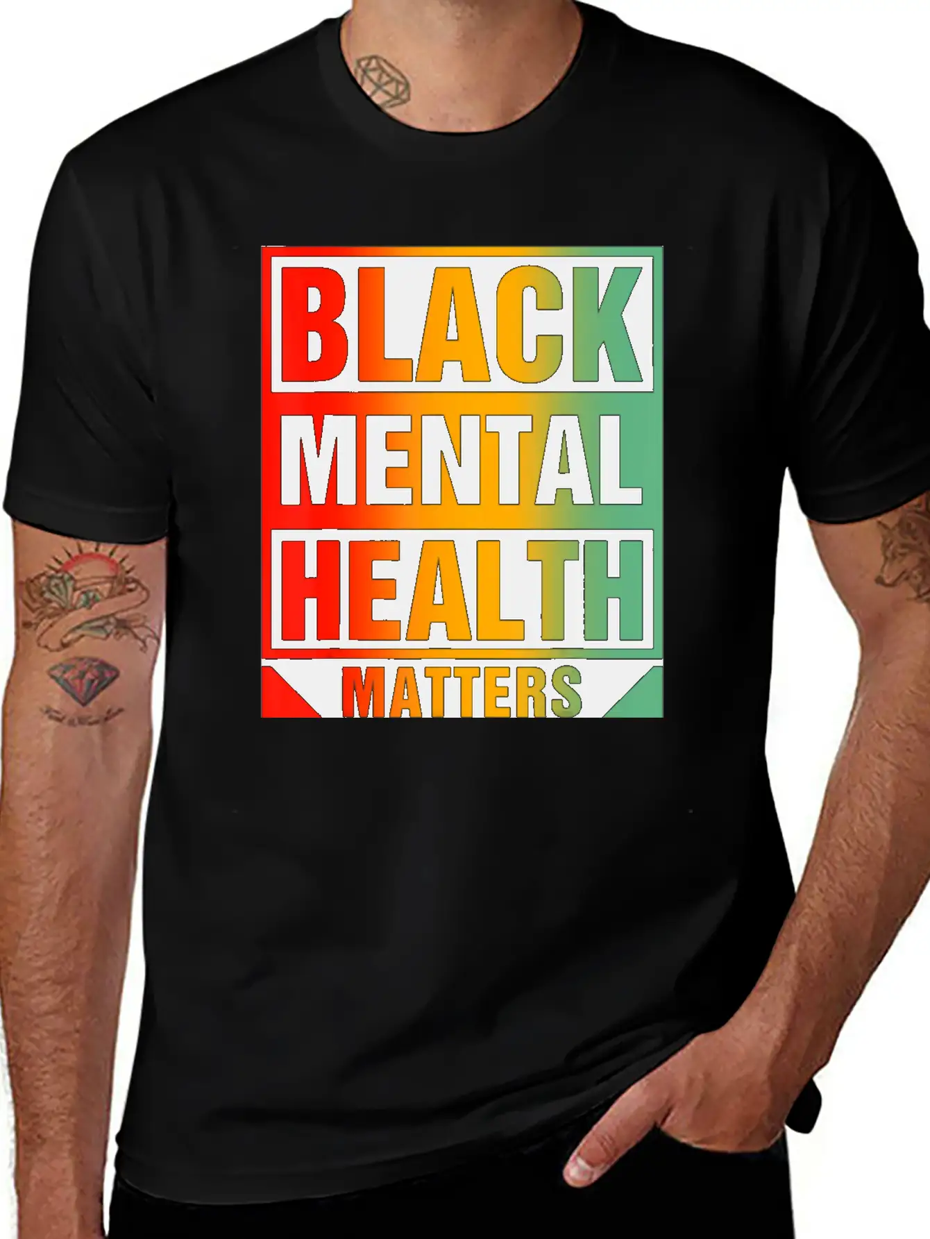 Black Mental Health Matters Unisex Casual T-Shirt – Clean Design For Daily Comfort