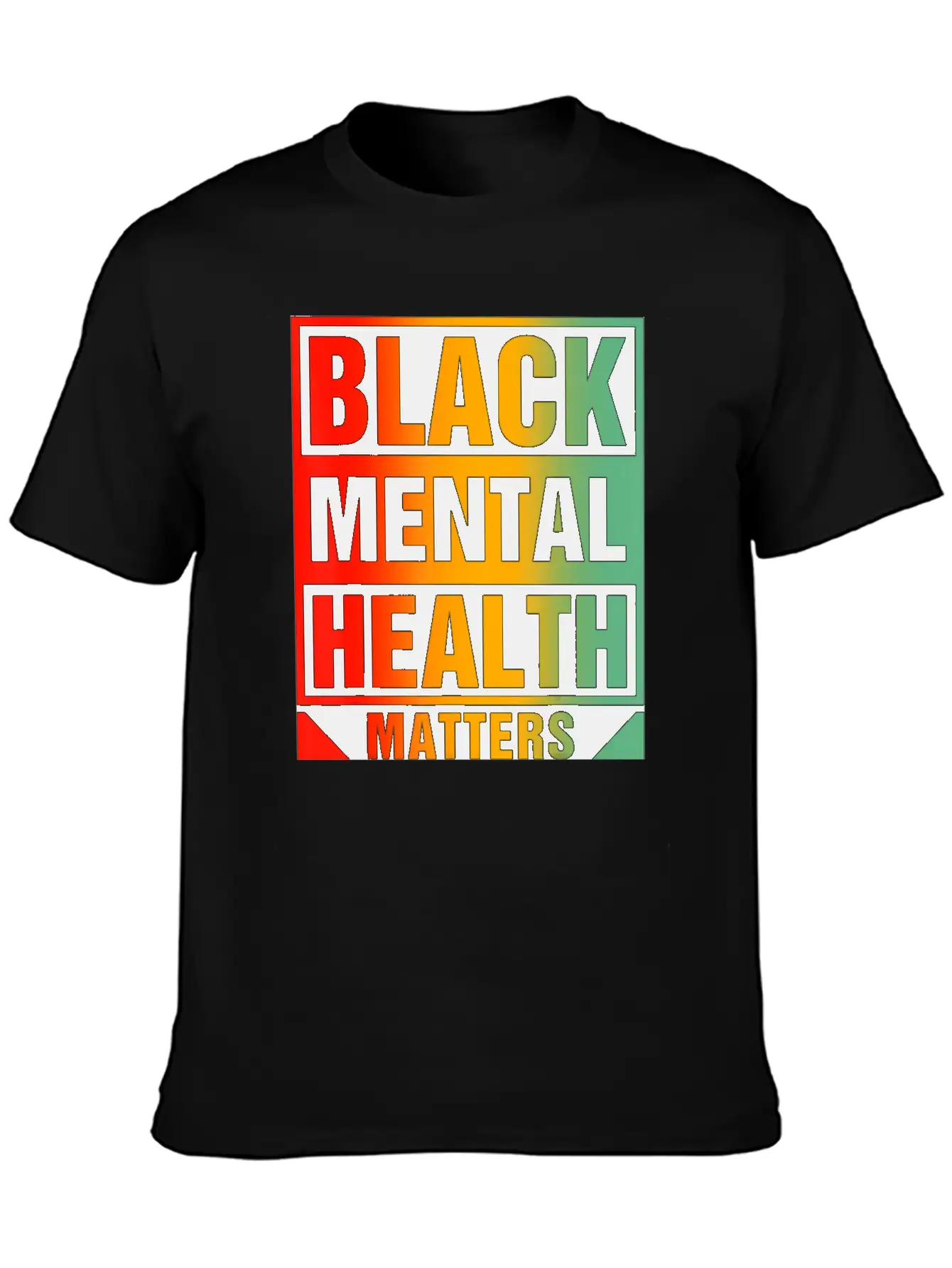 Black Mental Health Matters Unisex Casual T-Shirt – Clean Design For Daily Comfort