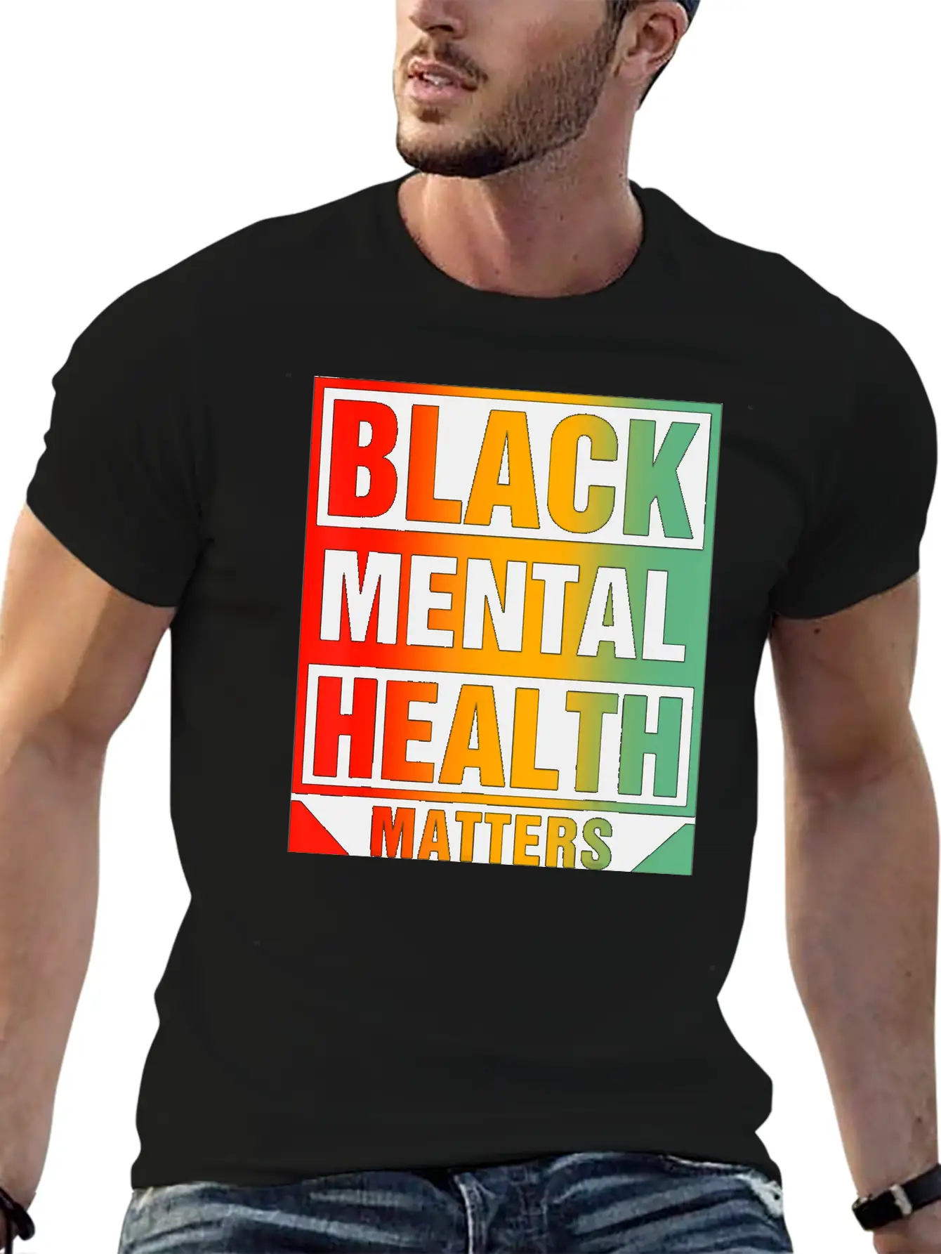 Black Mental Health Matters Unisex Casual T-Shirt – Clean Design For Daily Comfort