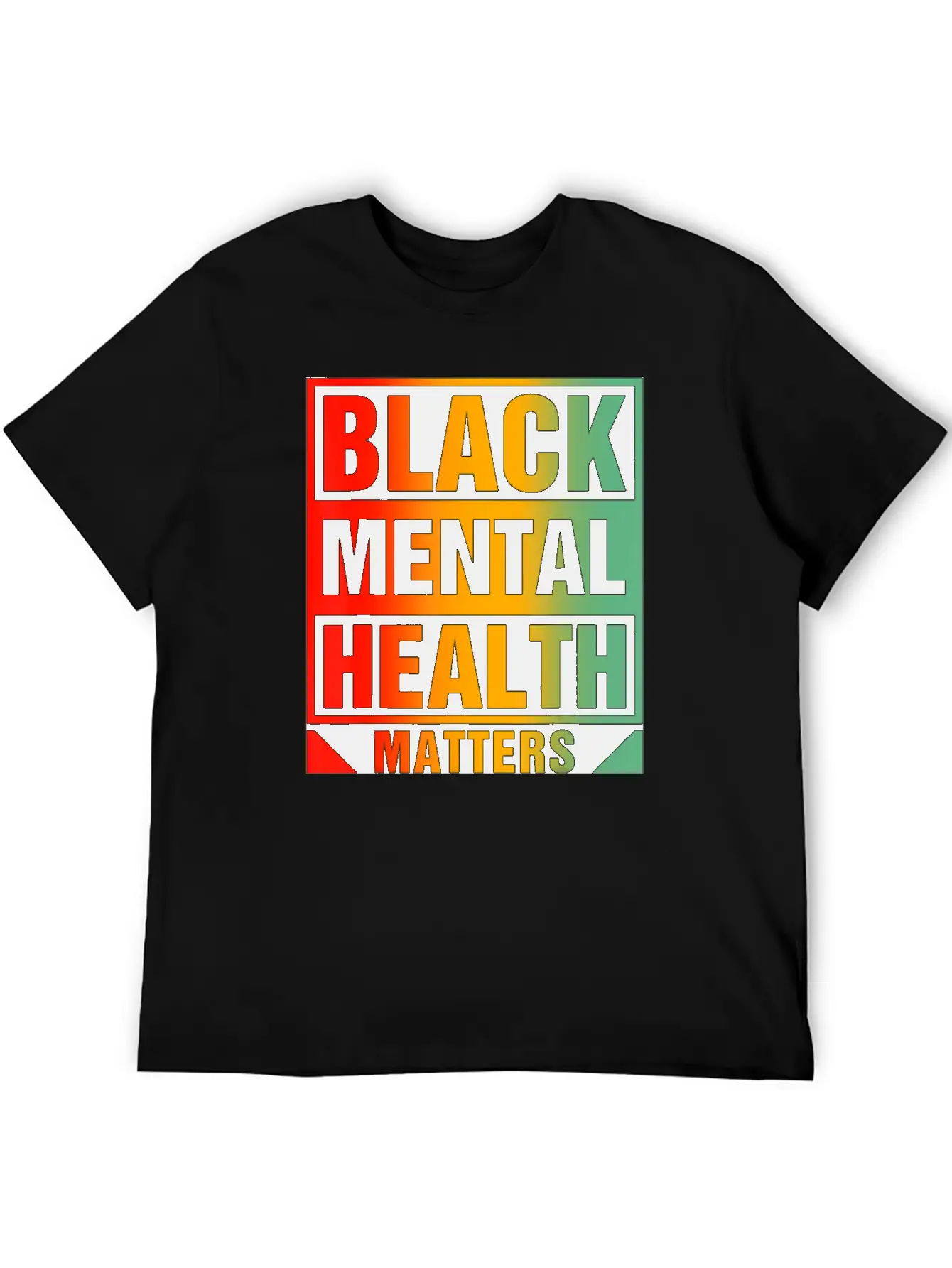 Black Mental Health Matters Unisex Casual T-Shirt – Clean Design For Daily Comfort