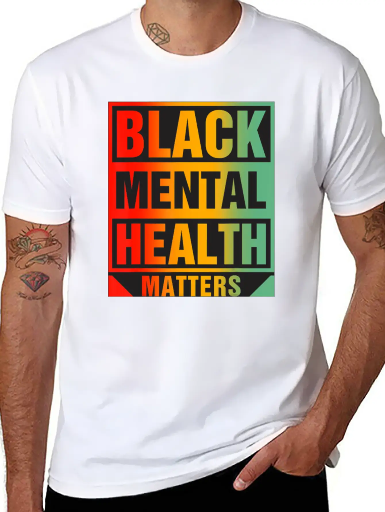 Black Mental Health Matters Unisex Casual T-Shirt – Clean Design For Daily Comfort