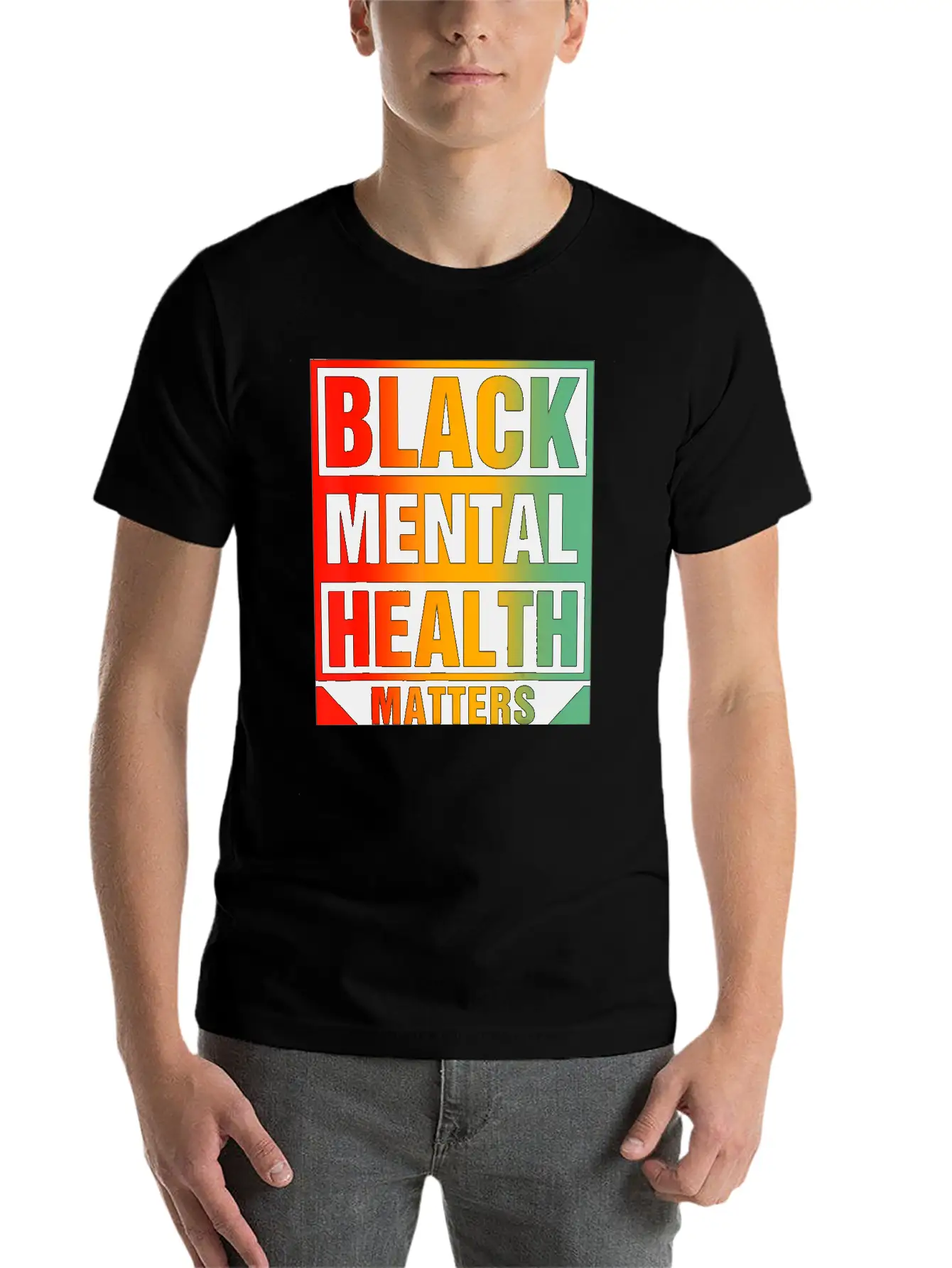 Black Mental Health Matters Unisex Casual T-Shirt – Clean Design For Daily Comfort