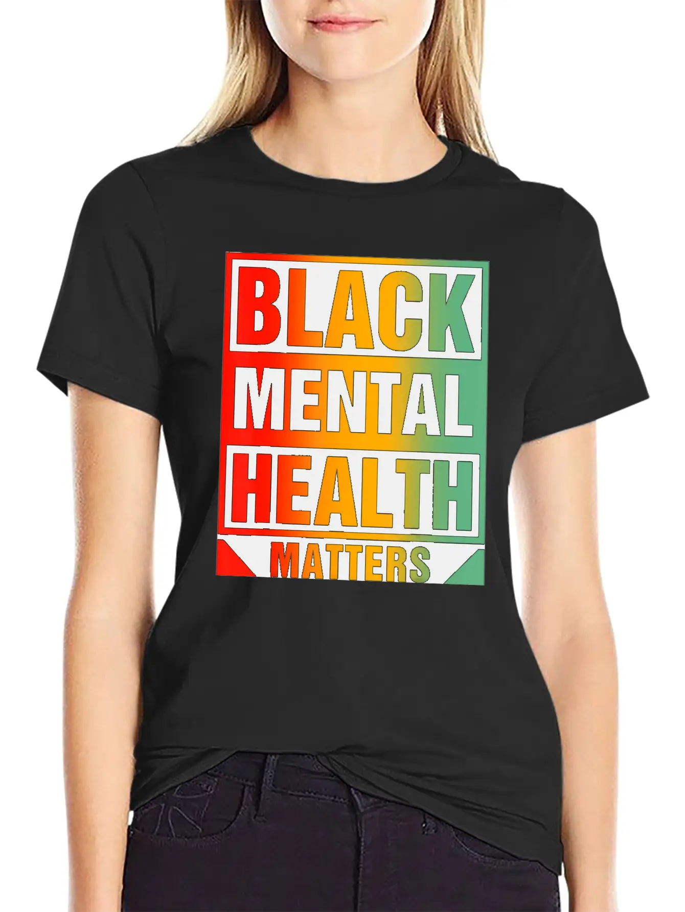 Black Mental Health Matters Unisex Casual T-Shirt – Clean Design For Daily Comfort