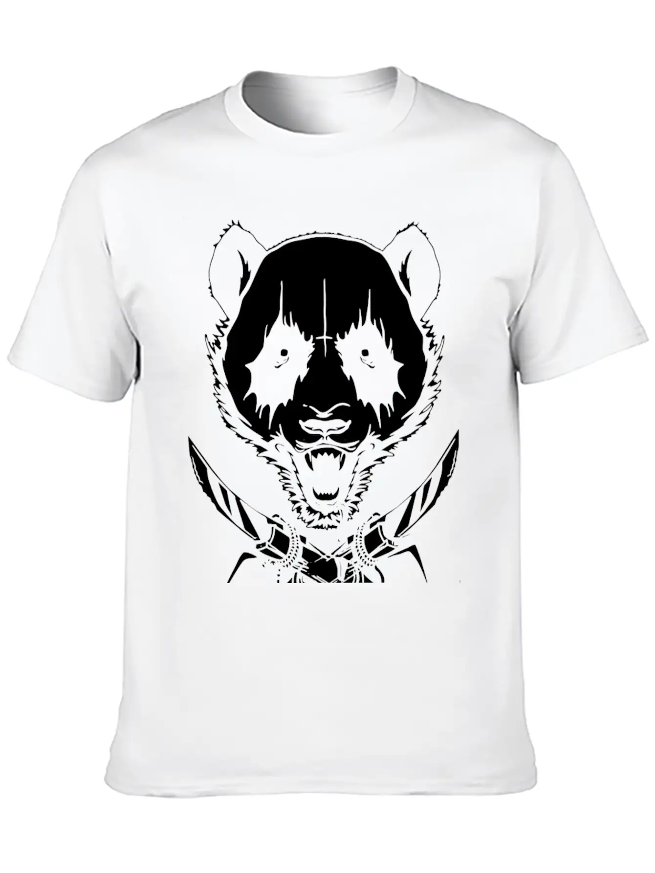 Black Metal Panda Timeless Short Sleeve Tee – Comfy And Minimalist Design