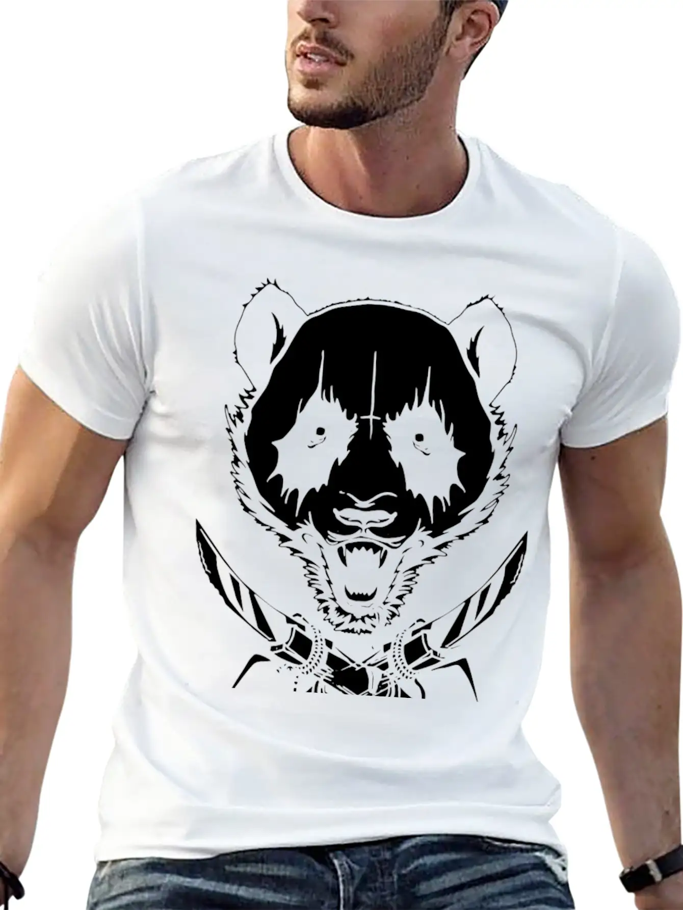 Black Metal Panda Timeless Short Sleeve Tee – Comfy And Minimalist Design