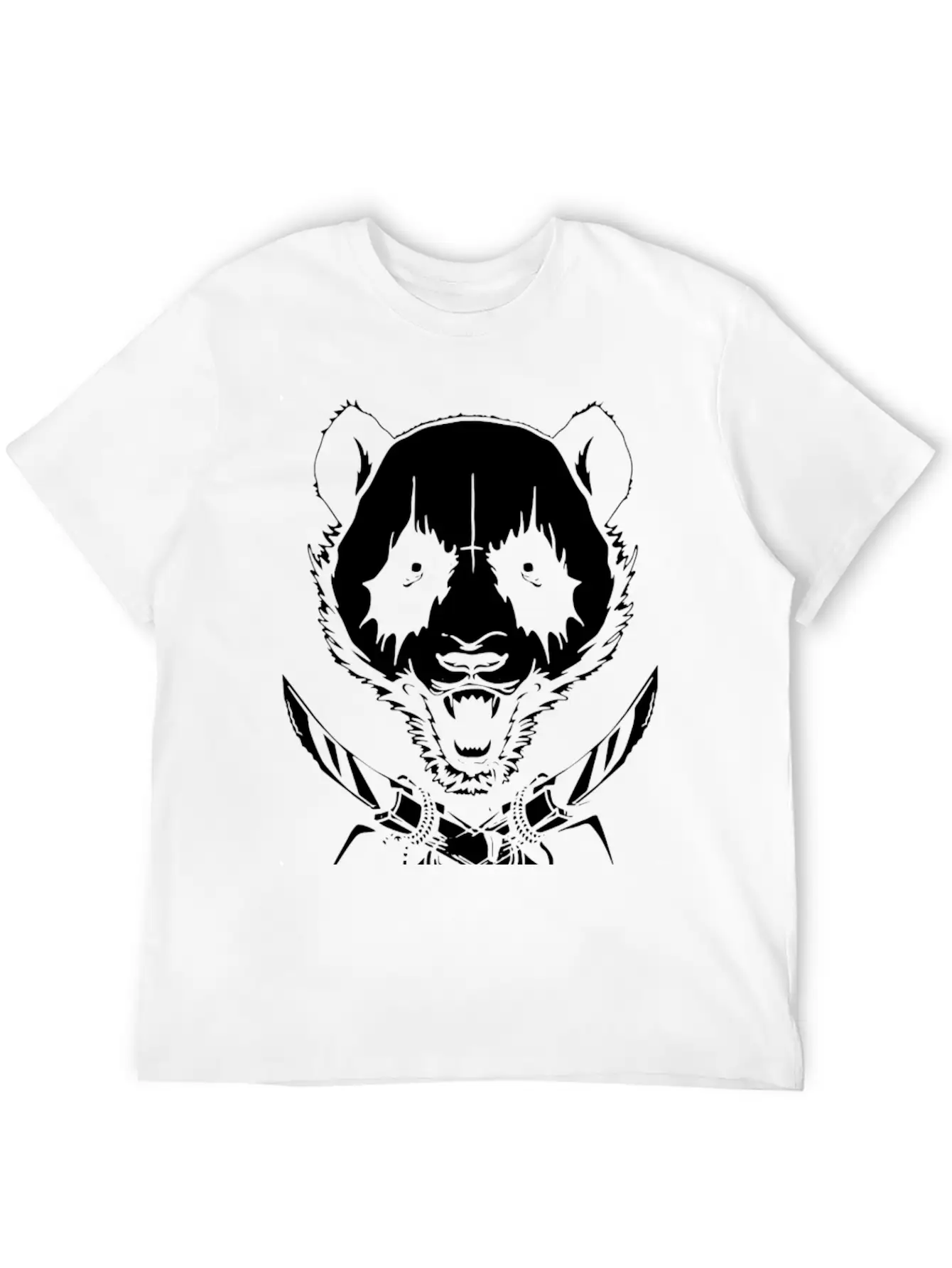 Black Metal Panda Timeless Short Sleeve Tee – Comfy And Minimalist Design