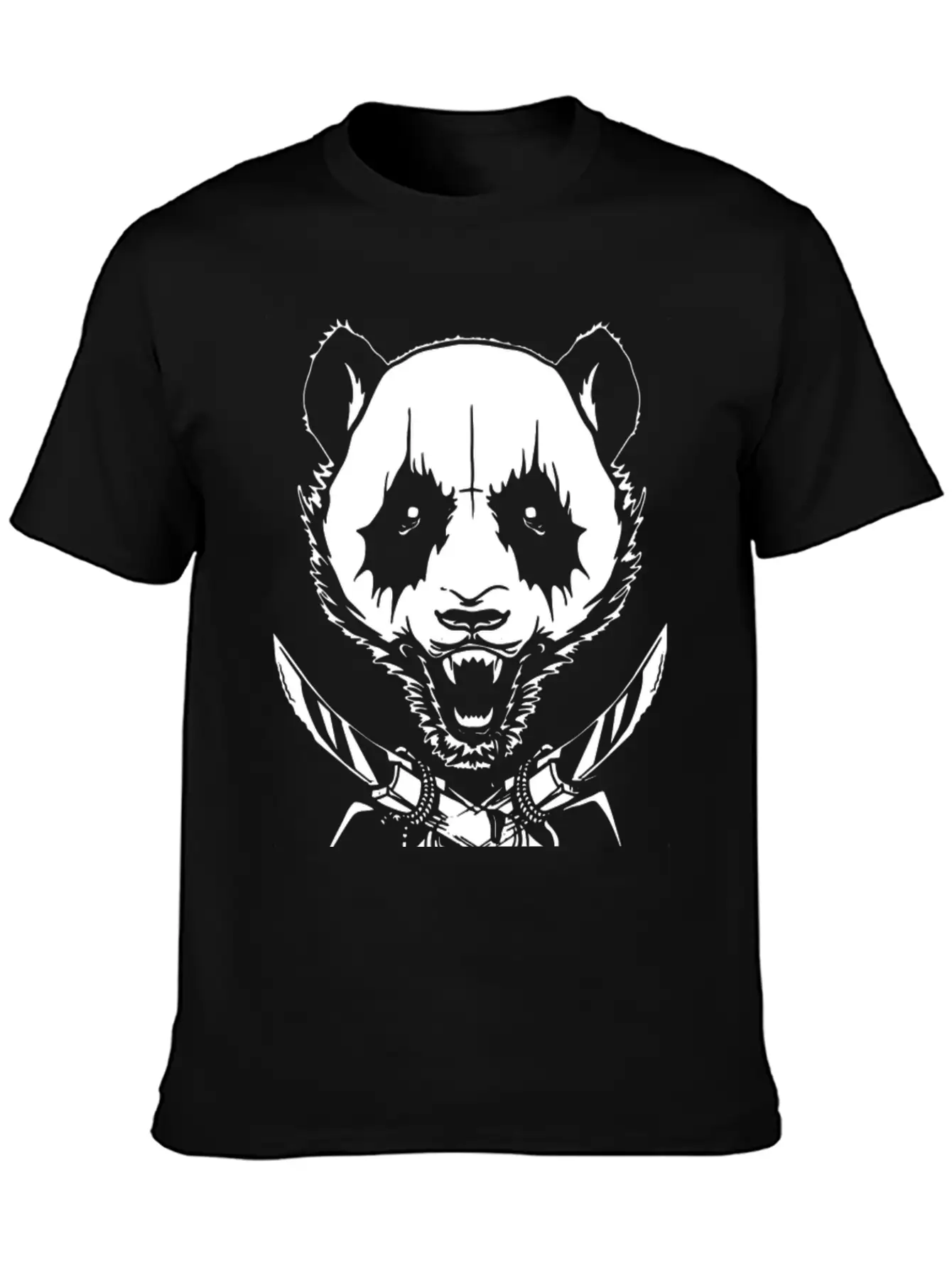 Black Metal Panda Timeless Short Sleeve Tee – Comfy And Minimalist Design