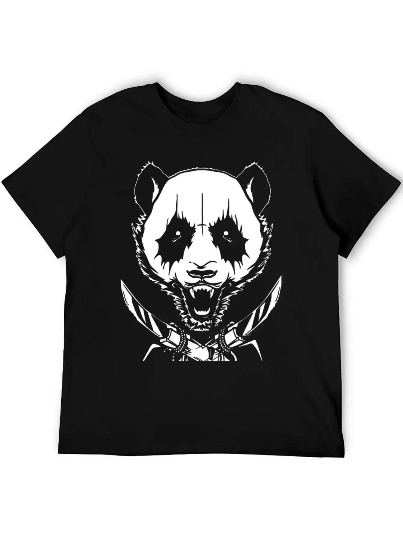 Black Metal Panda Timeless Short Sleeve Tee – Comfy And Minimalist Design
