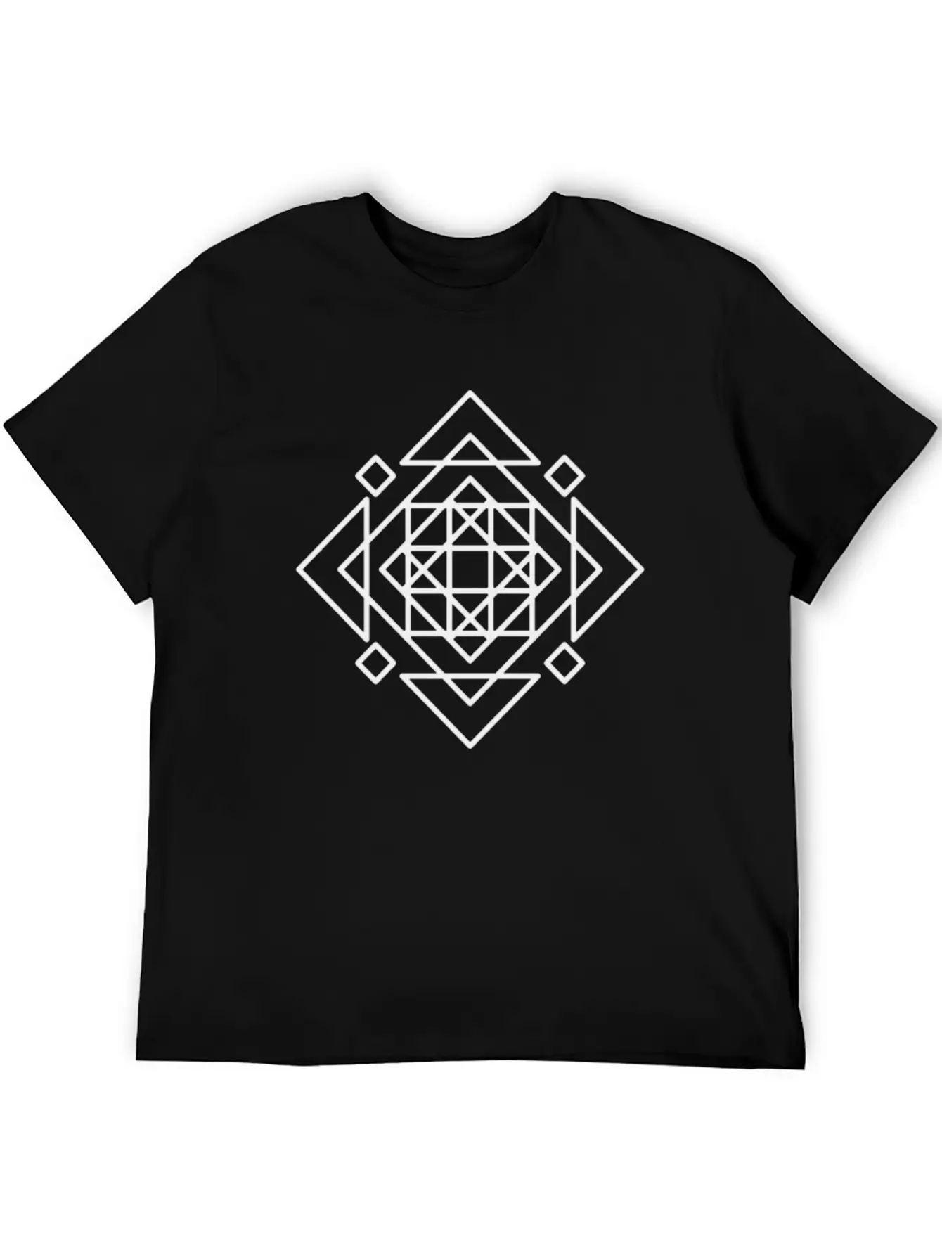Black Mosaic Timeless Short Sleeve Tee – Comfy And Minimalist Design
