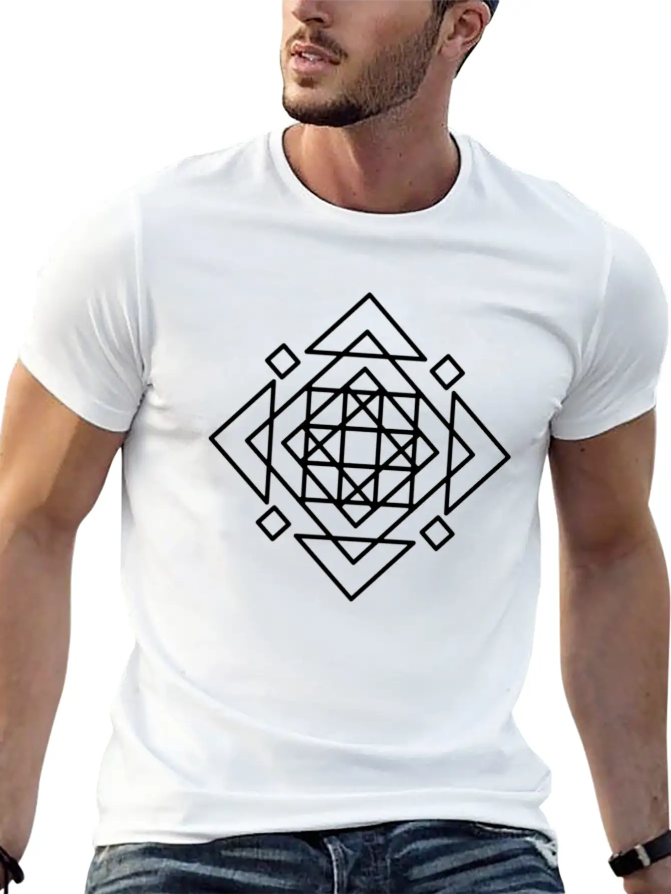 Black Mosaic Timeless Short Sleeve Tee – Comfy And Minimalist Design