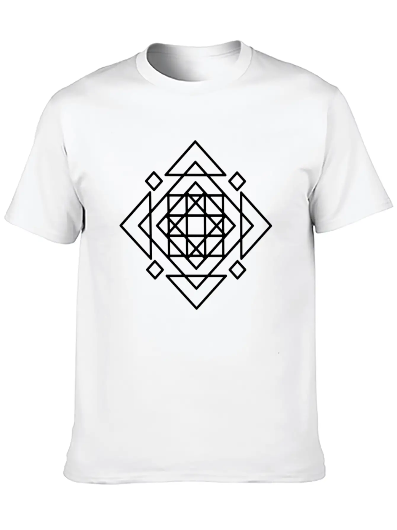 Black Mosaic Timeless Short Sleeve Tee – Comfy And Minimalist Design