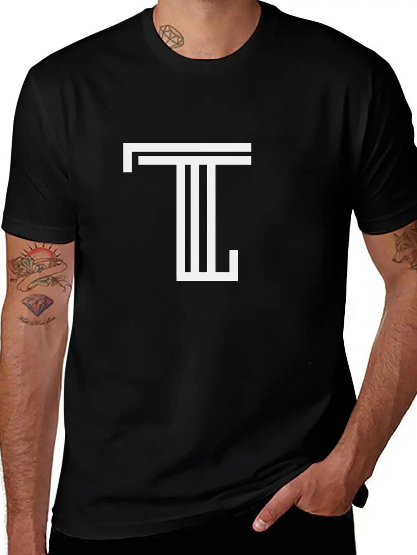 Black Tone Logo Hoodie Unisex Short Sleeve Soft Cotton T-Shirt – Casual Everyday Wear