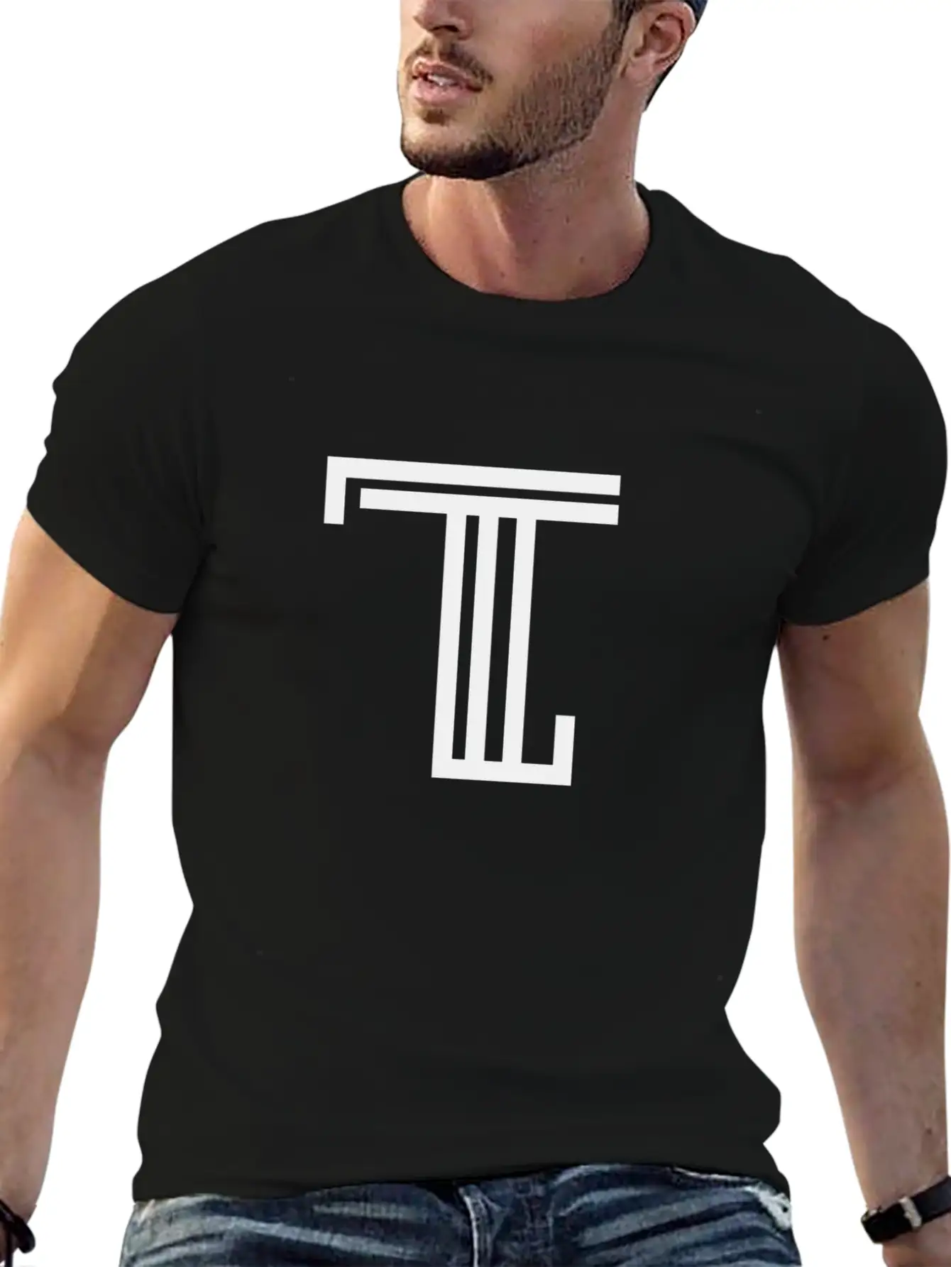 Black Tone Logo Hoodie Unisex Short Sleeve Soft Cotton T-Shirt – Casual Everyday Wear