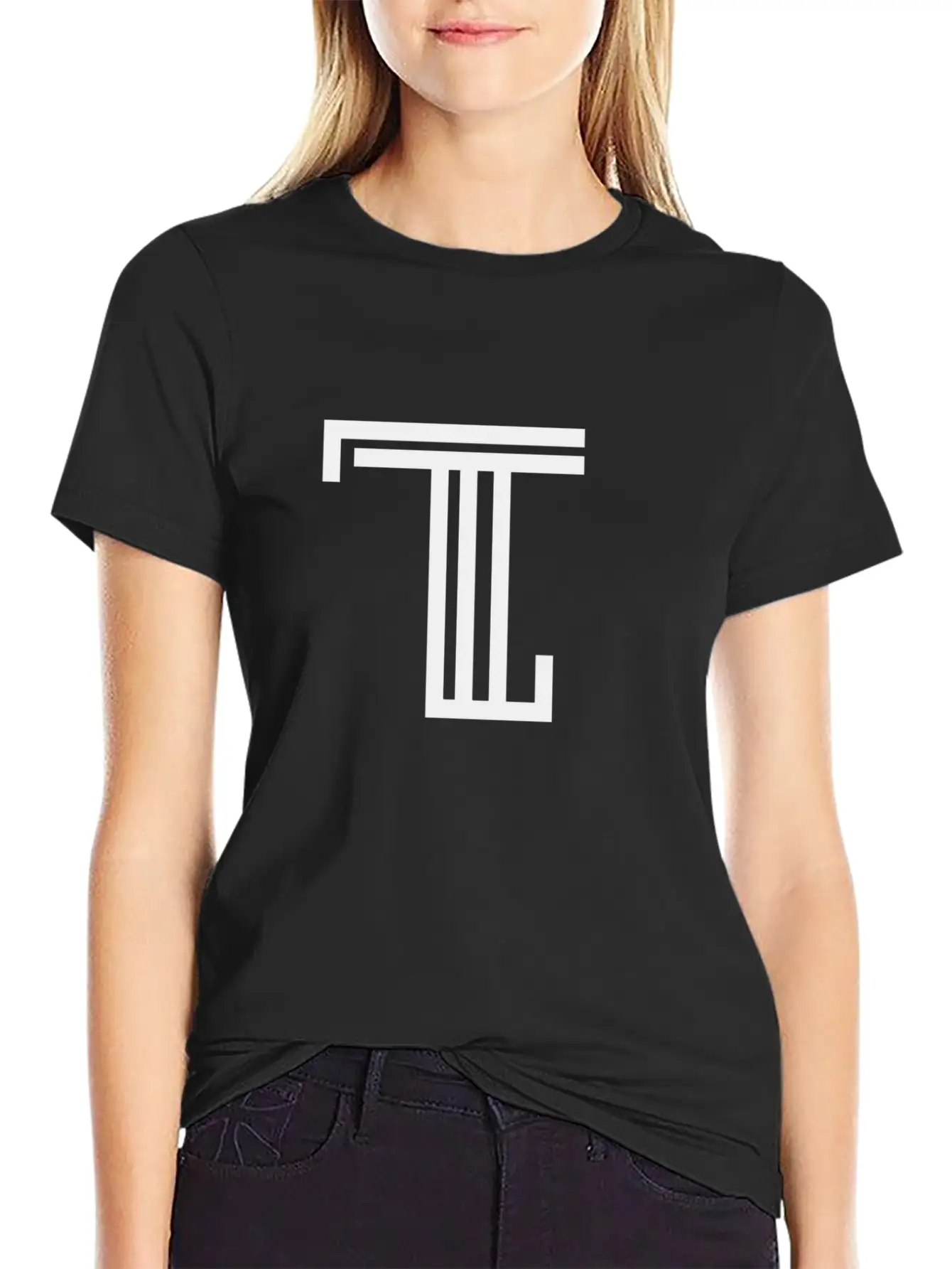 Black Tone Logo Hoodie Unisex Short Sleeve Soft Cotton T-Shirt – Casual Everyday Wear