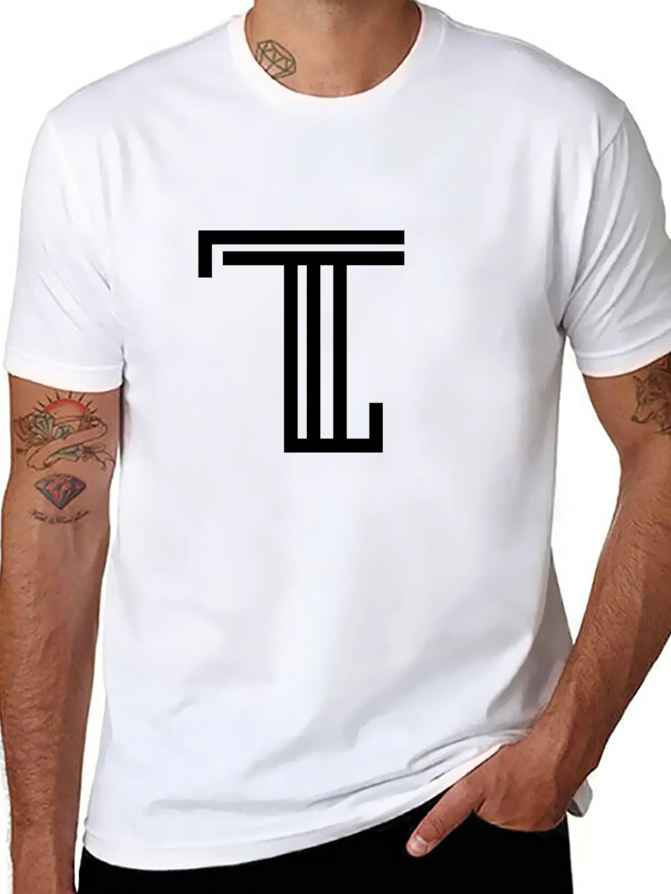 Black Tone Logo Hoodie Unisex Short Sleeve Soft Cotton T-Shirt – Casual Everyday Wear