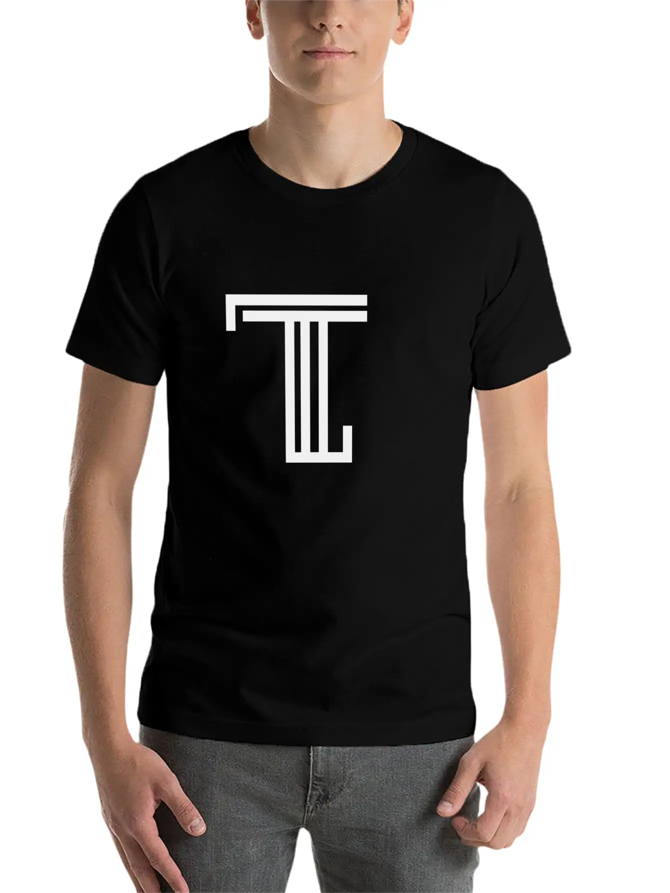 Black Tone Logo Hoodie Unisex Short Sleeve Soft Cotton T-Shirt – Casual Everyday Wear