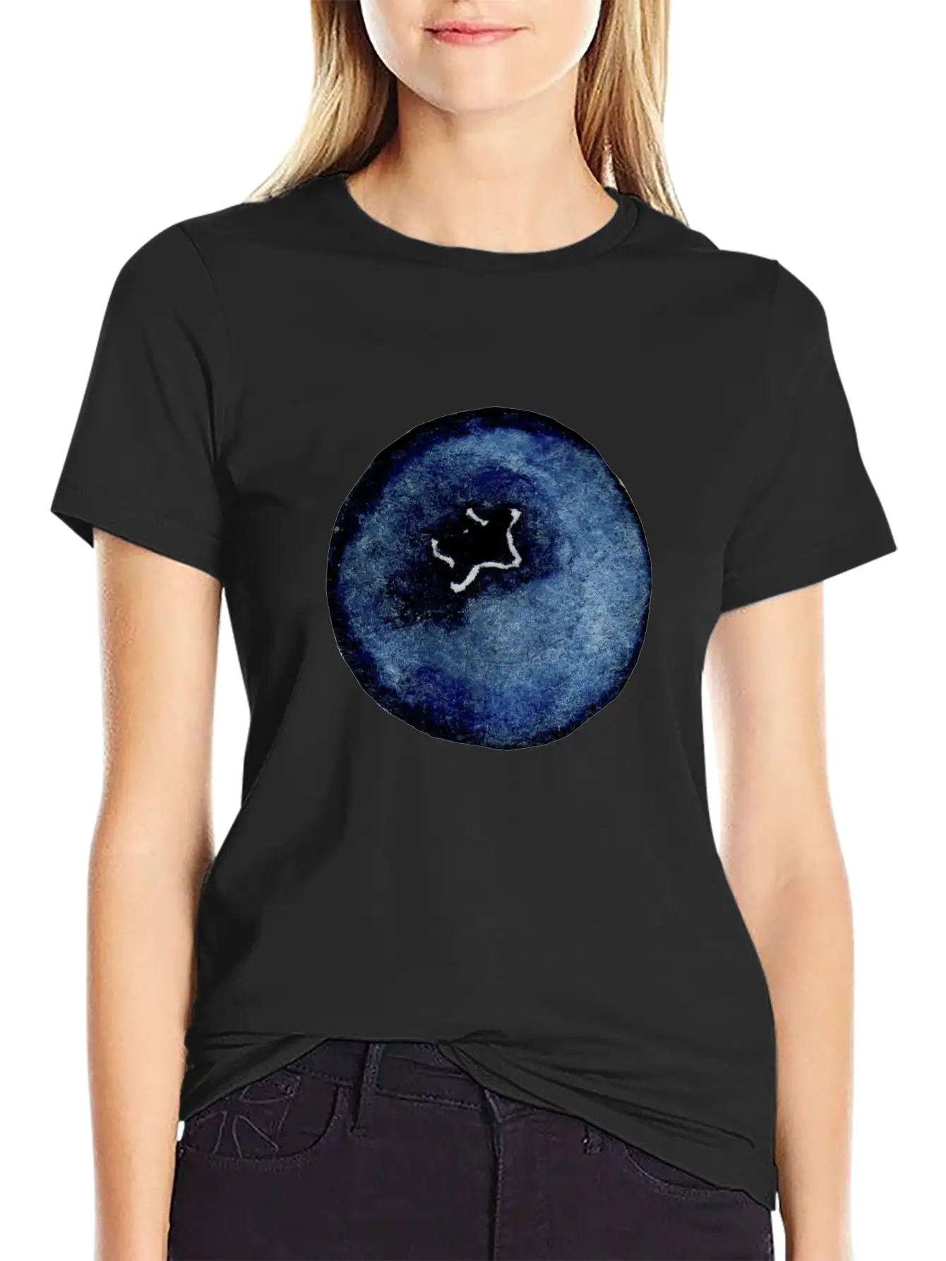Blackberry Watercolor Essential Unisex Summer Tee – Soft Cotton Casual Fit